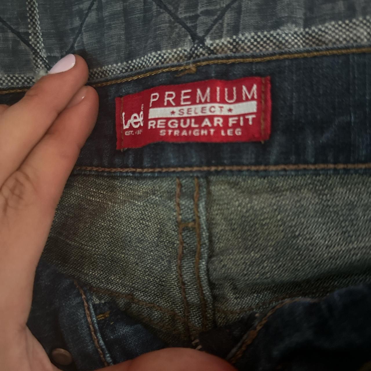 Lee Lee regular fit straight leg dark blue wash denim Size US 36 / EU 52 - 2 Thumbnail
