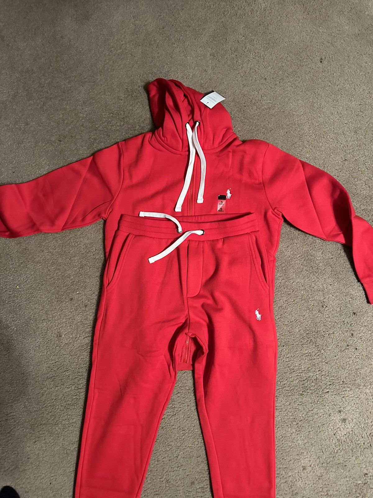 Red polo sweatsuit clearance