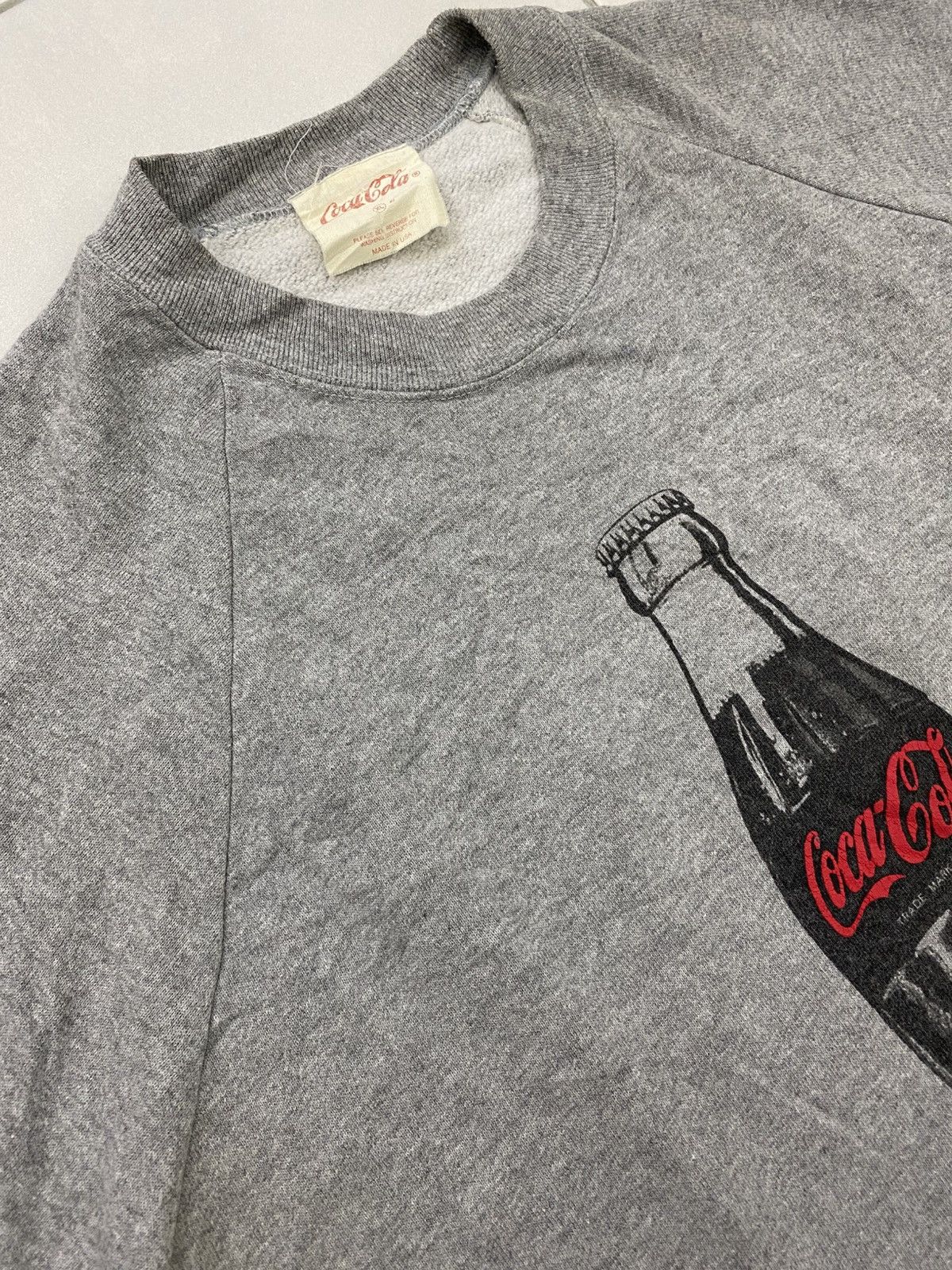 Coca Cola × Vintage Vtg 80s Coca Cola America graphic pullover sweatshirt Size US XL / EU 56 / 4 - 4 Thumbnail