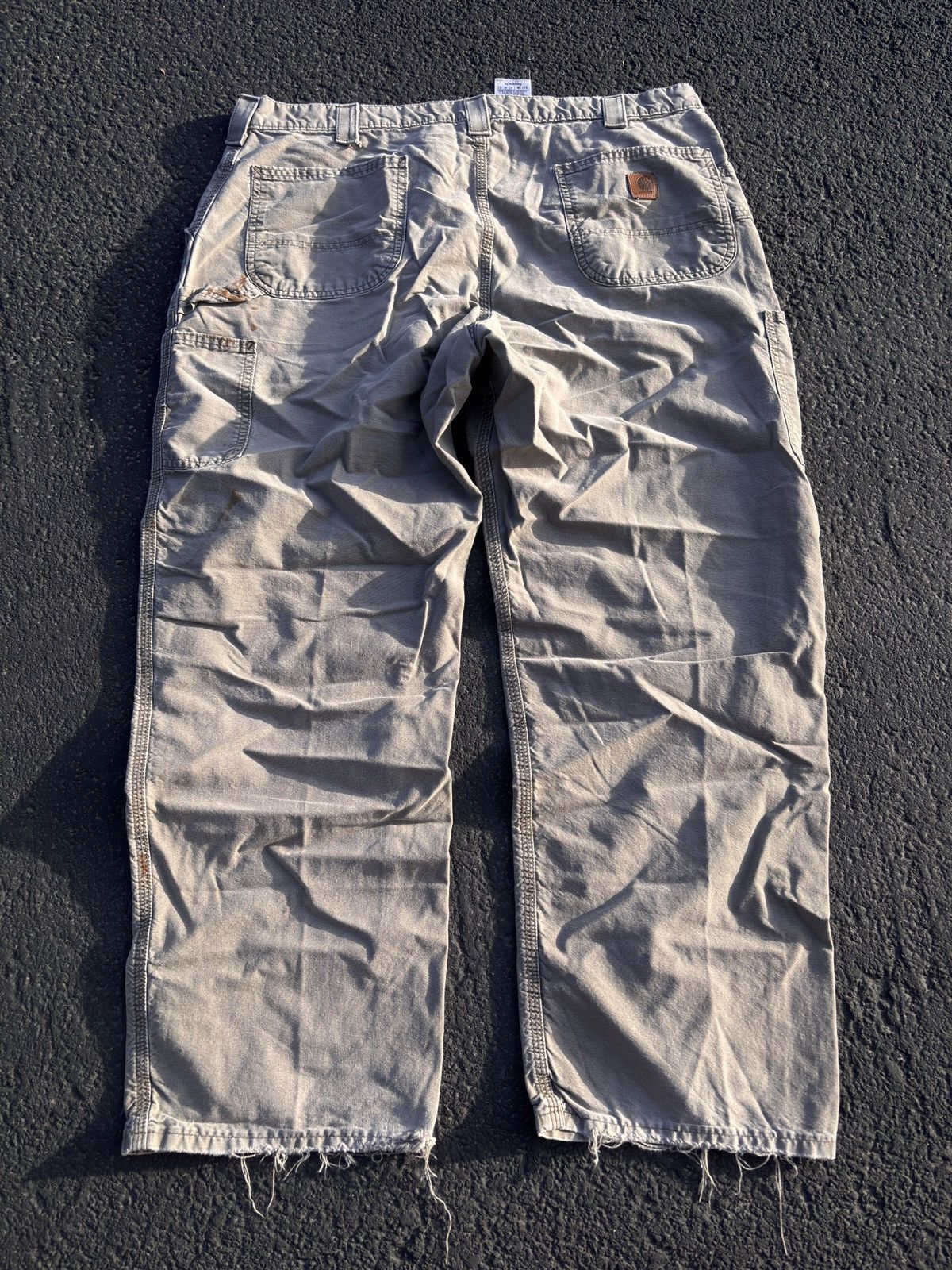Carhartt × Vintage Vintage Carhartt Carpenter Dungaree Fit Pants Beige Size US 40 / EU 56 - 2 Thumbnail