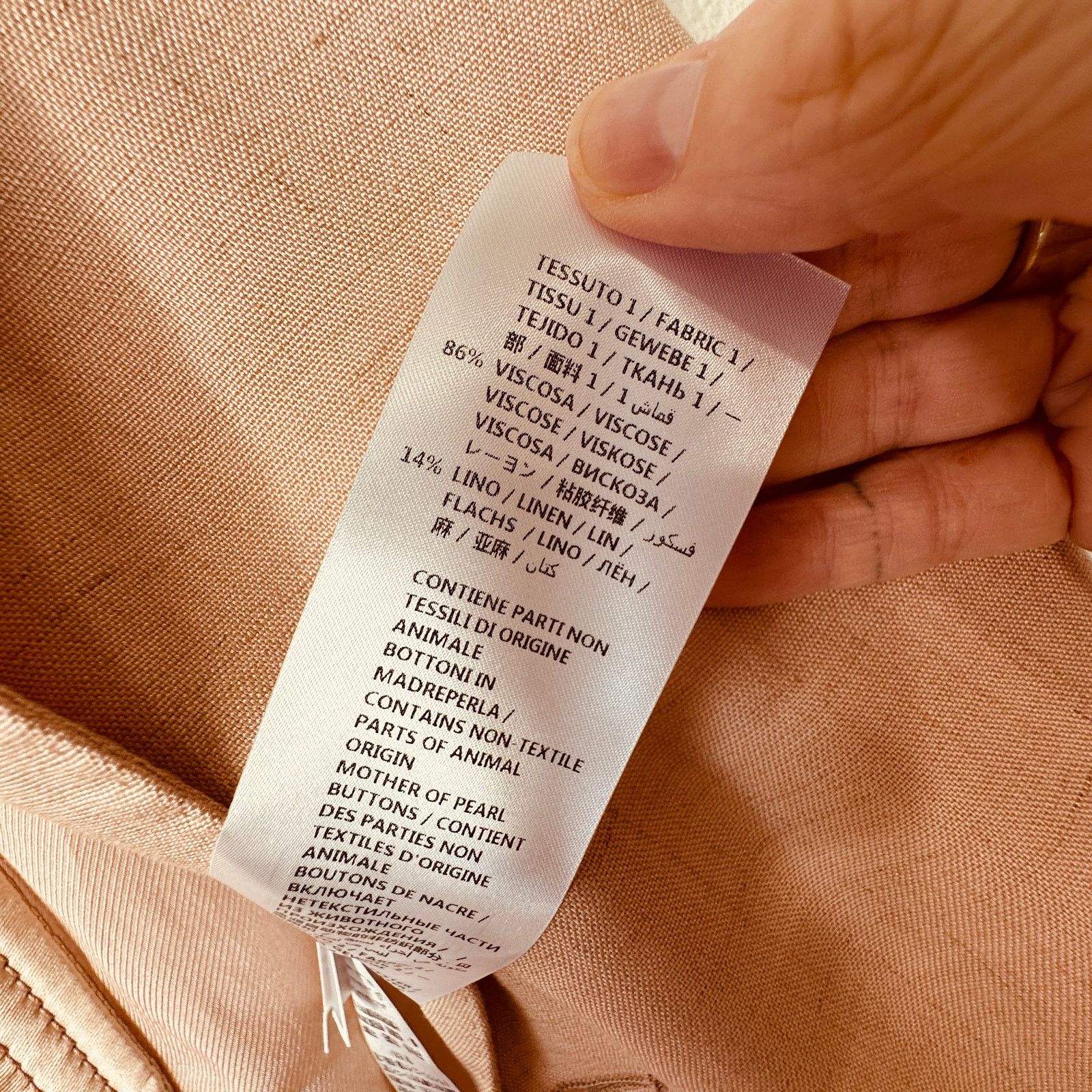 Stella McCartney Stella McCartney Peach Front Button Viscose Linen Blazer 42 Size XL / US 12-14 / IT 48-50 - 10 Thumbnail