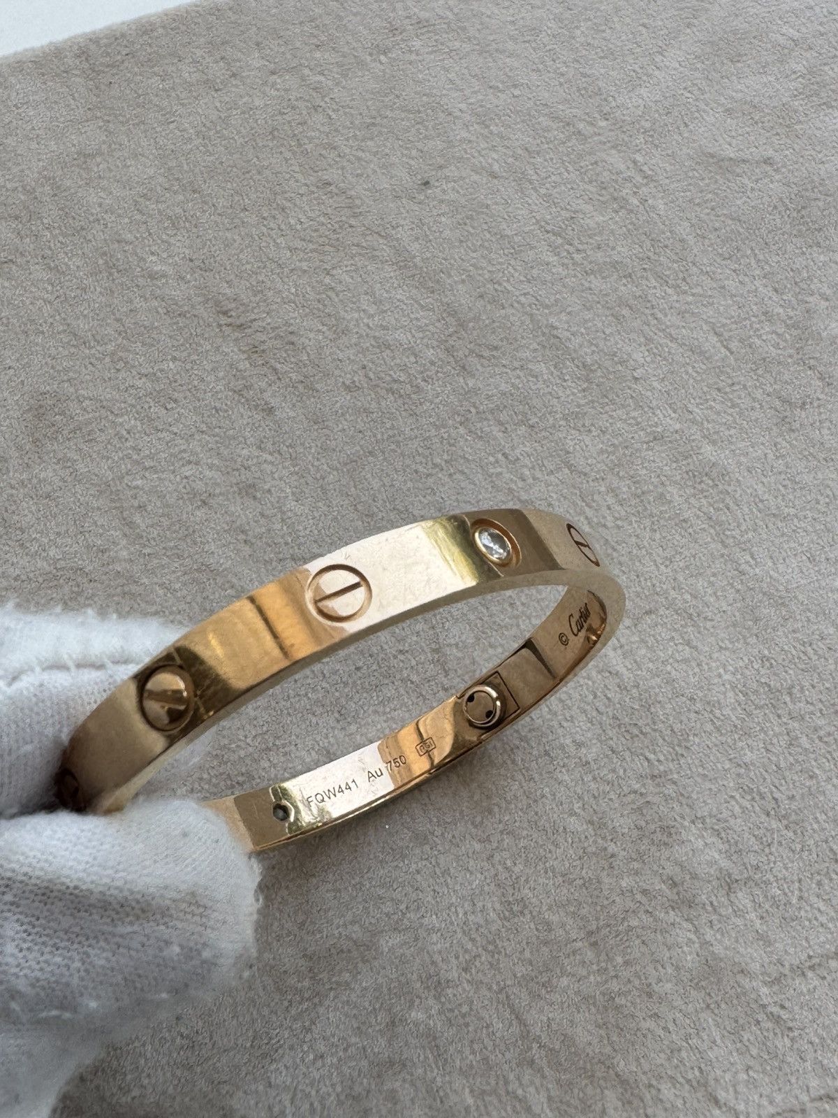 Cartier Cartier Love Bracelet 4 Diamonds Size ONE SIZE - 9 Thumbnail