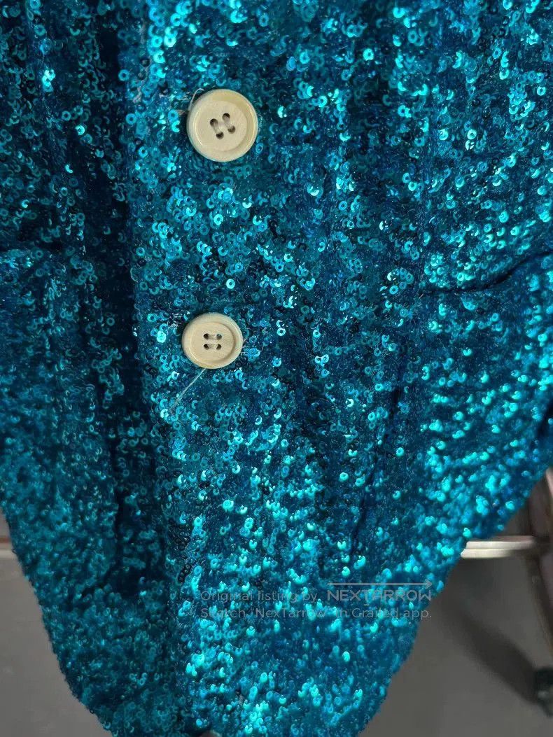 Comme des Garcons COMME DES GARCONS Blue Sequin Blazer. Size US S / EU 44-46 / 1 - 6 Thumbnail