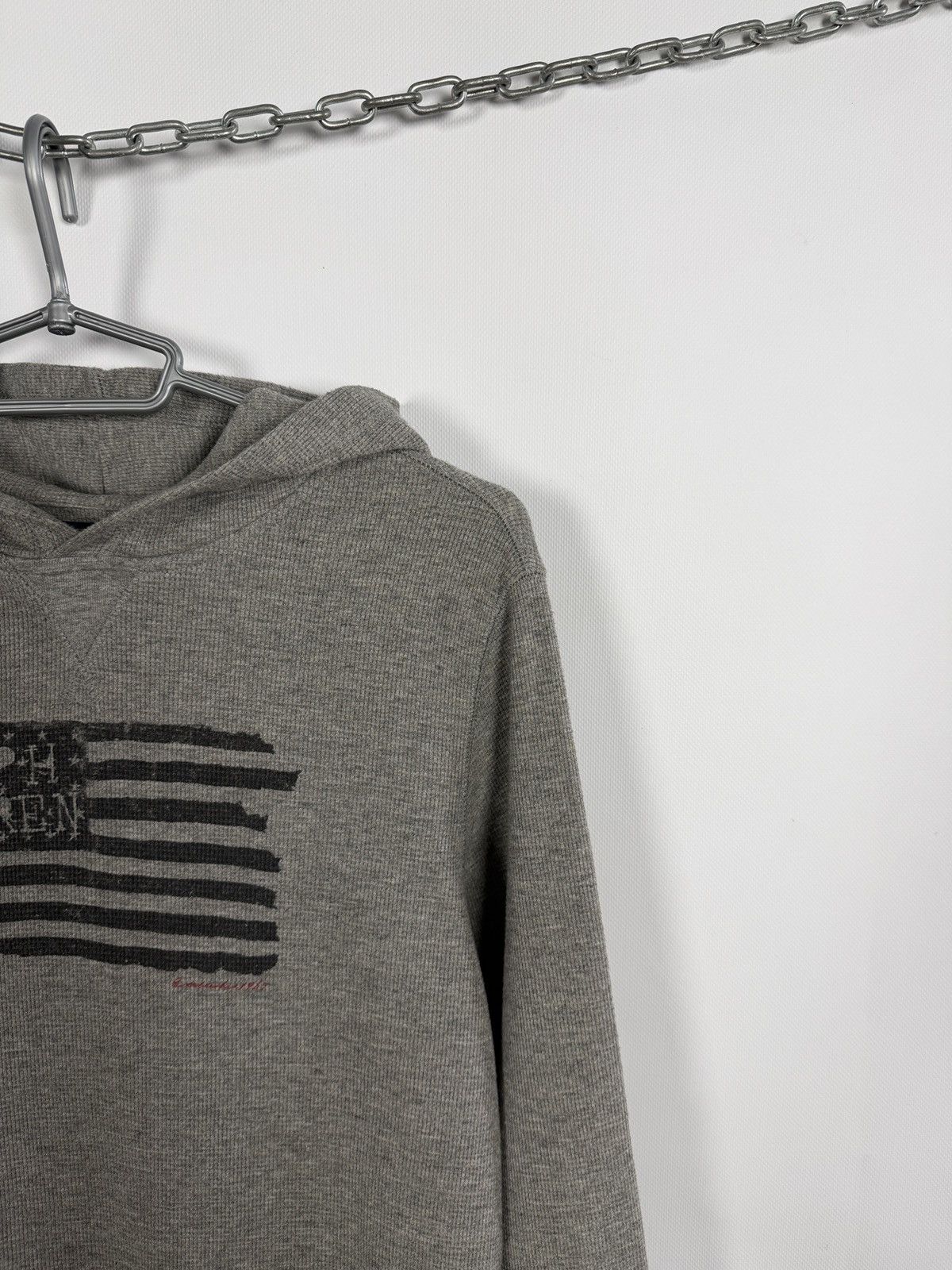 Polo Ralph Lauren Polo Ralph Lauren Hoodie Big USA Flag Logo Gray Hoody XS Size US XS / EU 42 / 0 - 2 Thumbnail