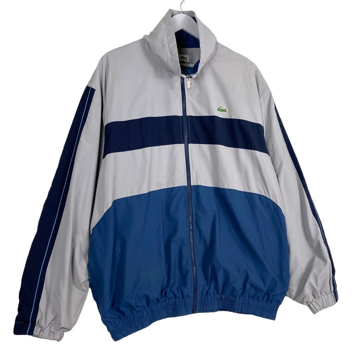 Japanese Brand × Lacoste 💥LACOSTE BIG LOGO STRIPED SPORT WINDBREAKER JACKET Size US L / EU 52-54 / 3 - 3 Thumbnail