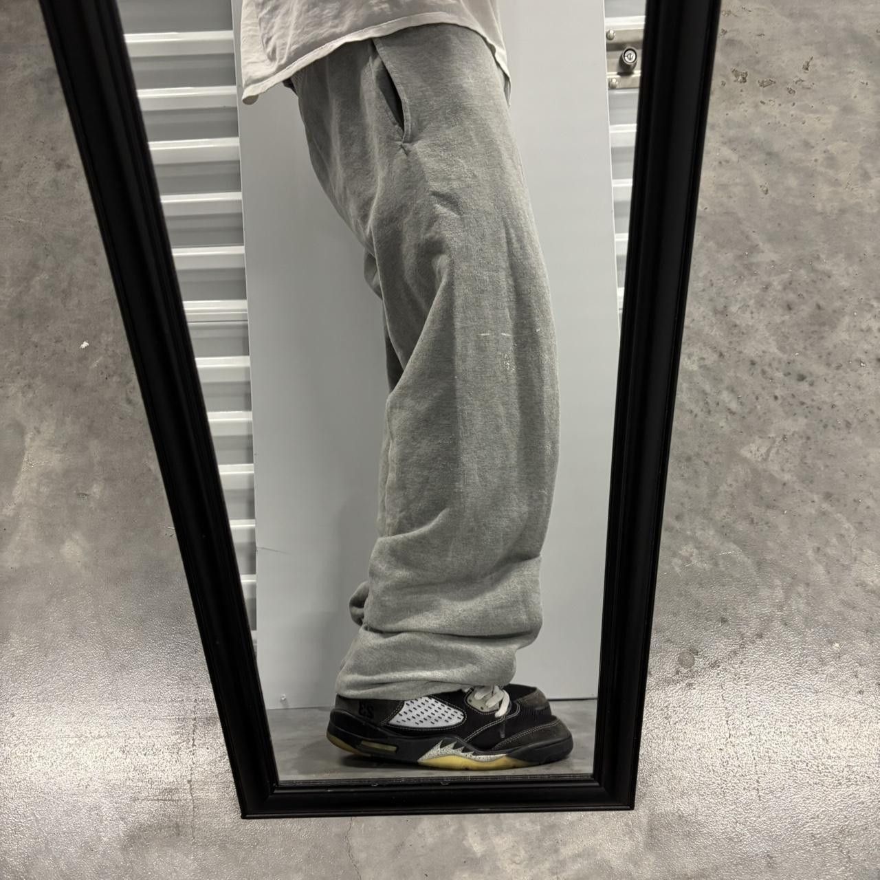 Japanese Brand × Vintage Crazy Vintage Y2K/2000s Light Grey Essential Sweatpants! Size US 30 / EU 46 - 2 Thumbnail