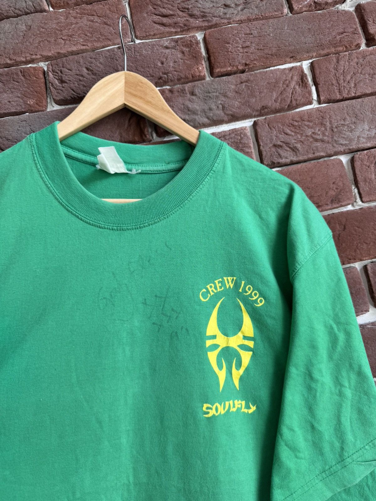 Band Tees 1999 Soulfly CREW Signed Band Print Tee Metal blue grape Size US L / EU 52-54 / 3 - 2 Thumbnail