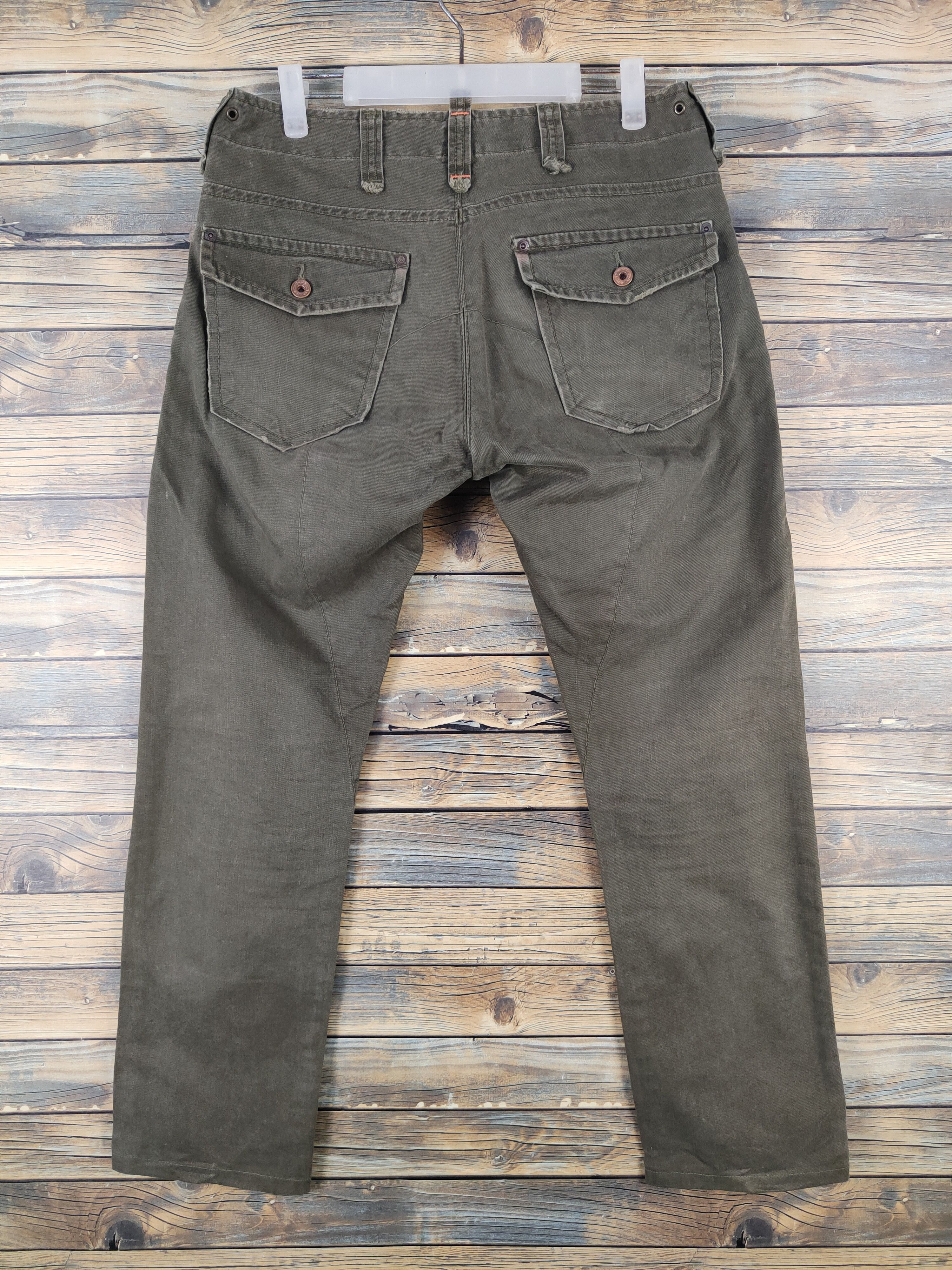 Japanese Brand Edwin Olive Multipocket utility tactical Casual Pants #W2097 Size US 31 - 7 Thumbnail