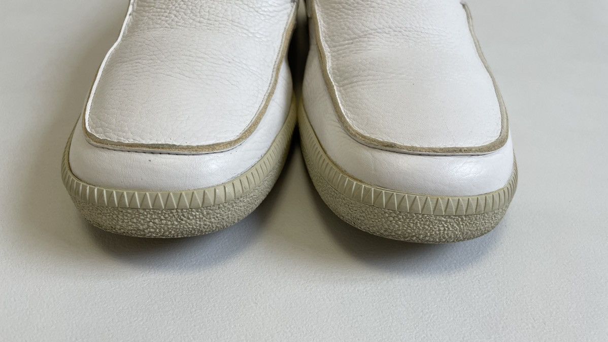 Helmut Lang OG Square Toe White Leather Loafers Size US 11 / EU 44 - 9 Thumbnail