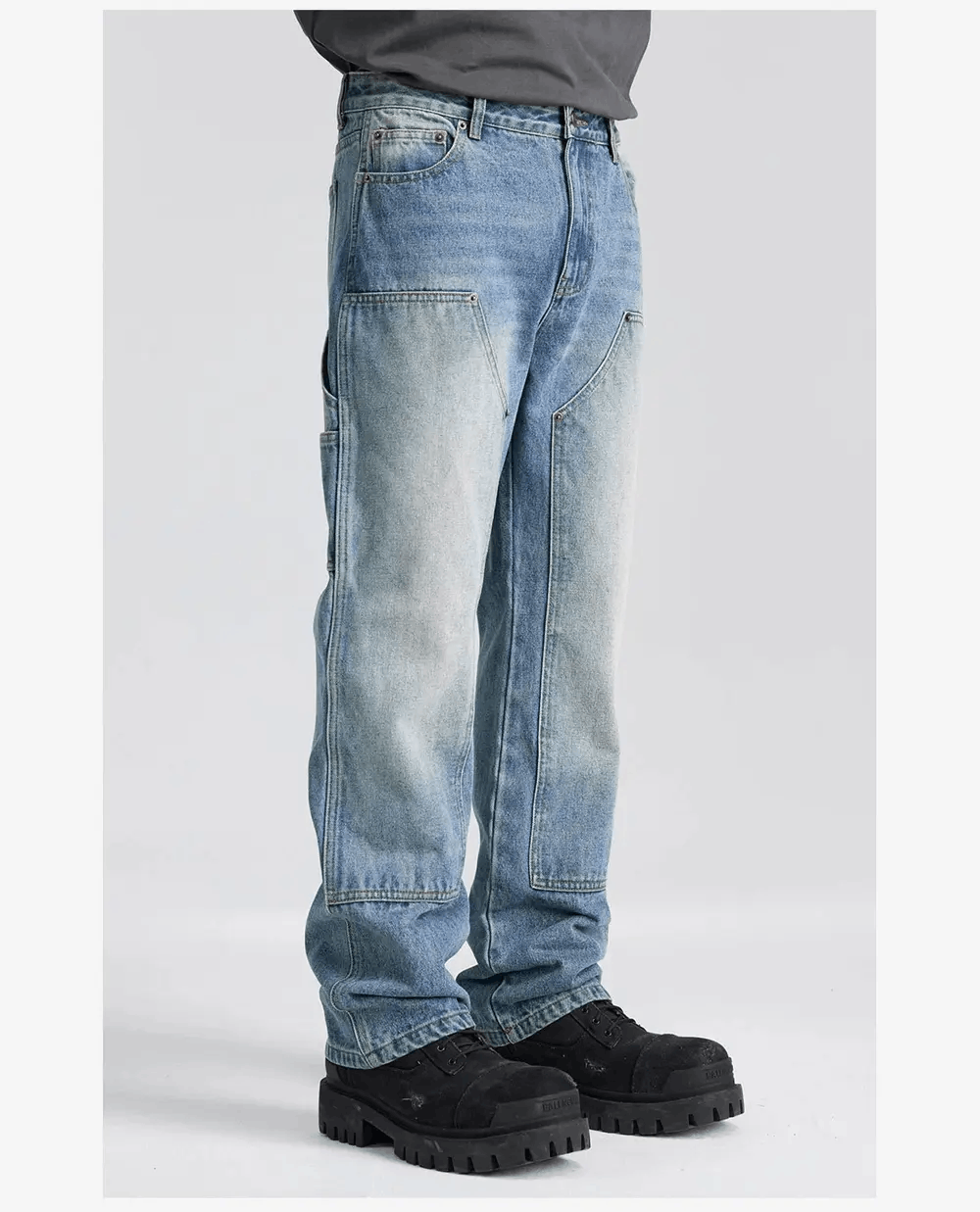 Jean × Vintage skate hiphop faded carpenter cargo jeans Size US 32 / EU 48 - 1 Thumbnail