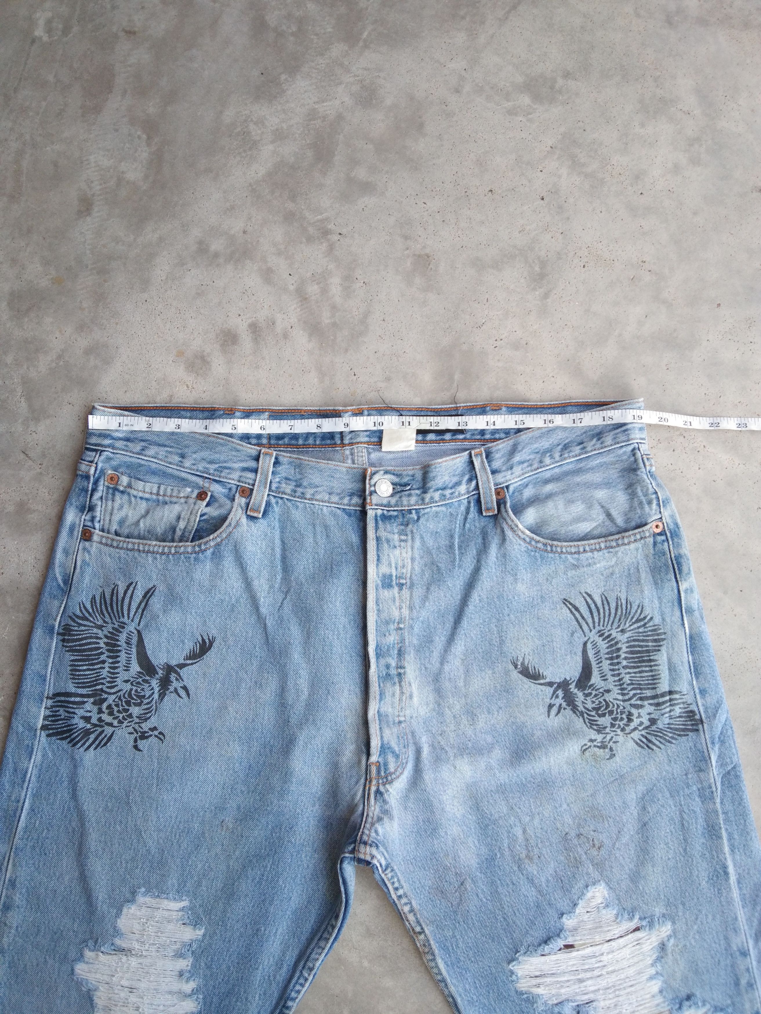 Levi's Vintage Levi's 501 x Anch Crash 90s Y2k Jeans 38x32 Size US 38 / EU 54 - 8 Thumbnail