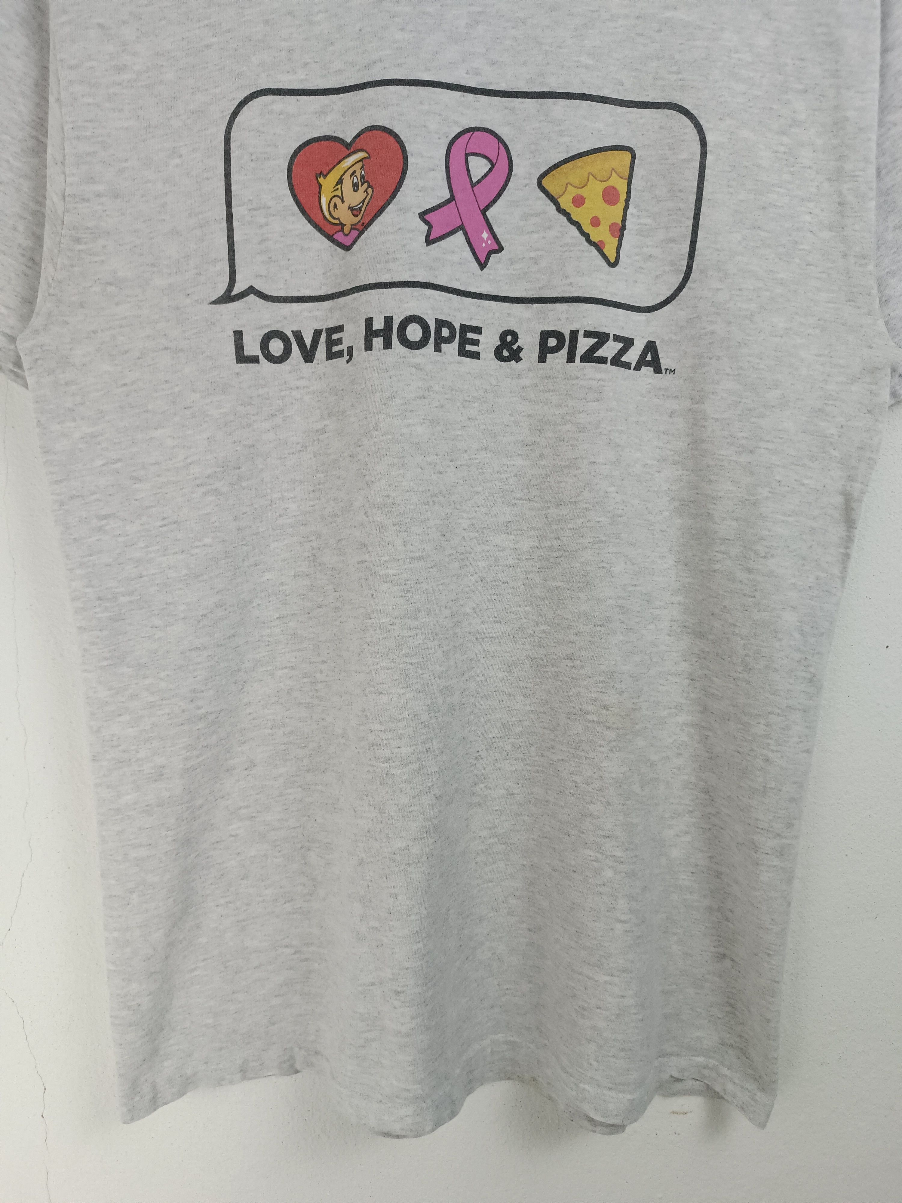 Vintage VINTAGE LOVE, HOPE & PIZZA HUMOR FUNNY ADULT TEE Size US M / EU 48-50 / 2 - 6 Thumbnail
