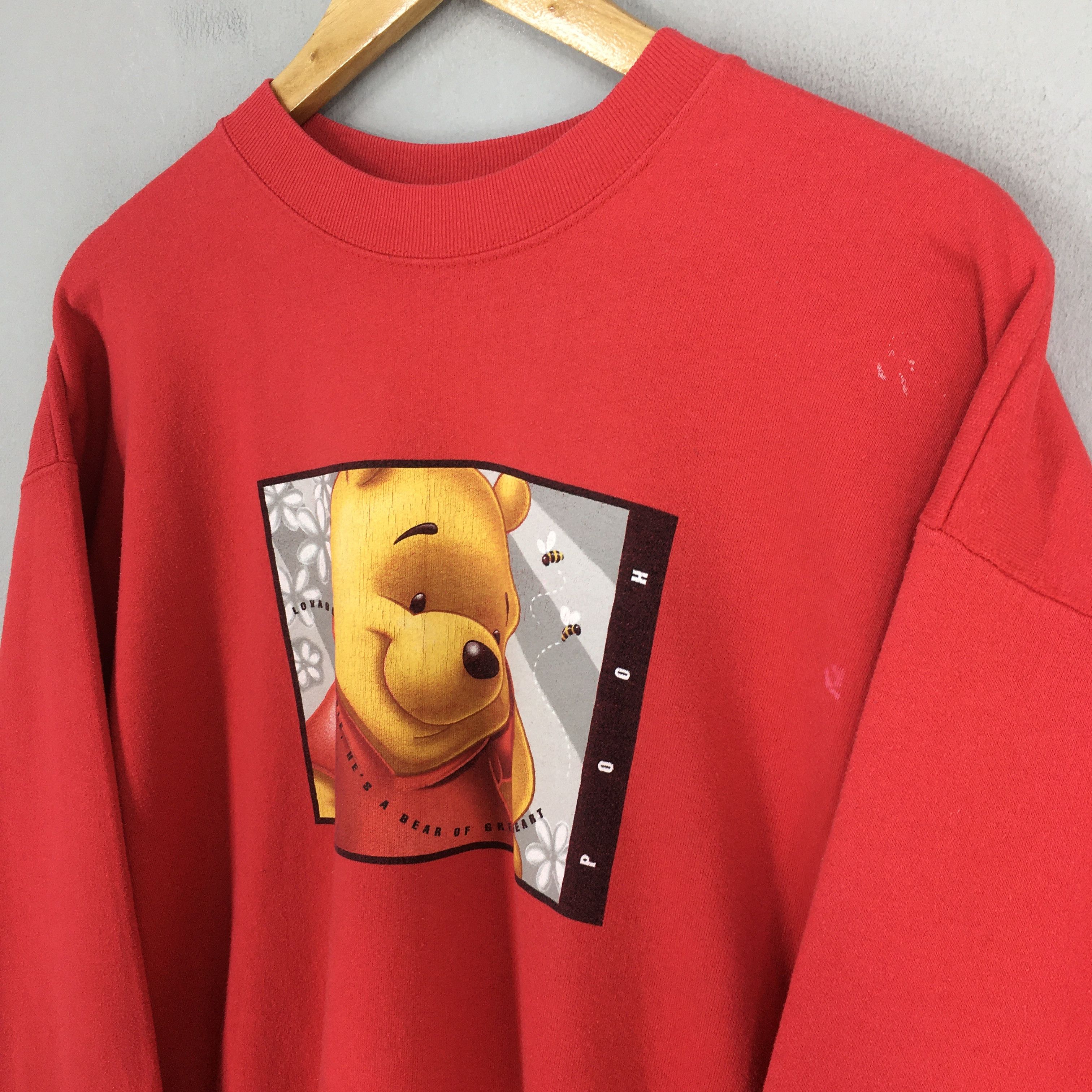 Disney Vintage Winnie The Pooh Red Sweatshirt Large Size US L / EU 52-54 / 3 - 3 Thumbnail