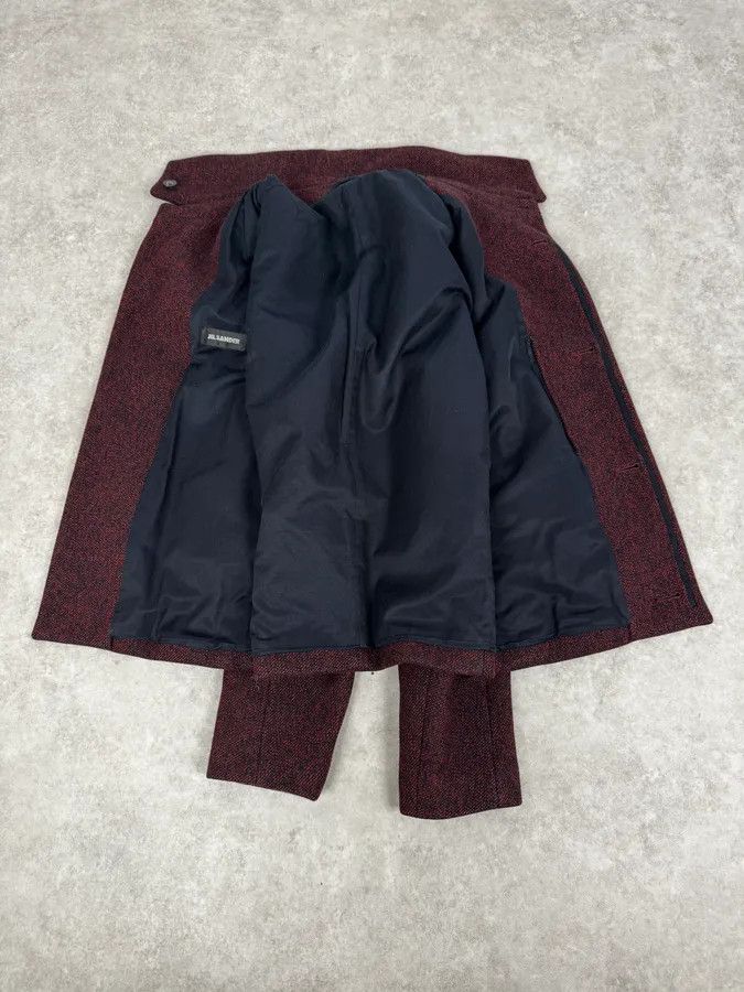 Jil Sander AW2010 Jil Sander Dark Red Tweed Wool Jacket by Raf Simons Size 40R - 8 Thumbnail