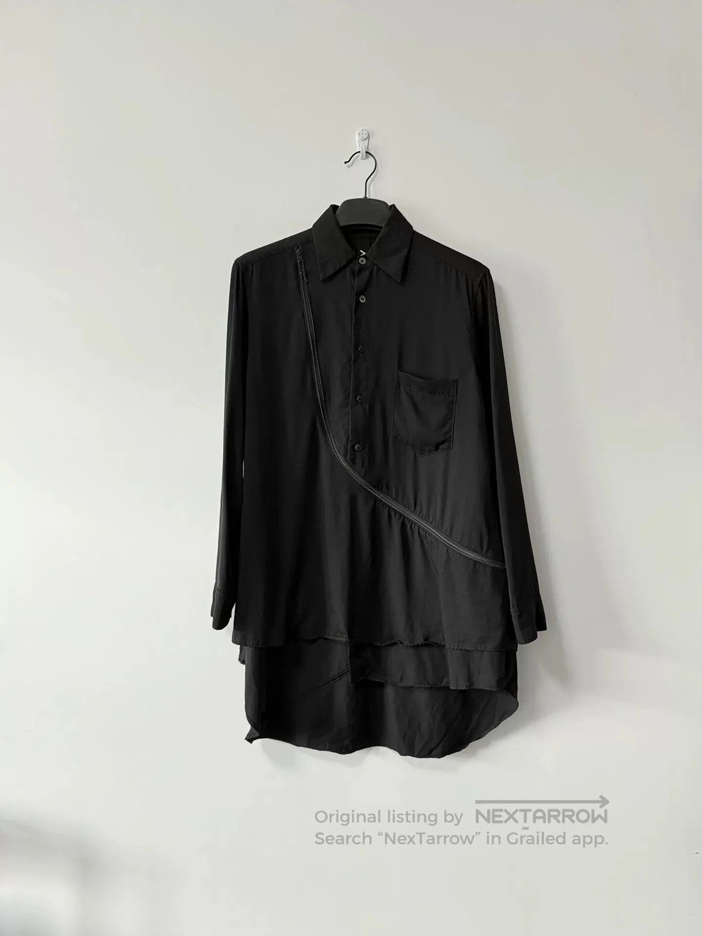 Yohji Yamamoto Yohji Yamamoto Ground Y Layered Zip Shirt. Size US S / EU 44-46 / 1 - 2 Thumbnail