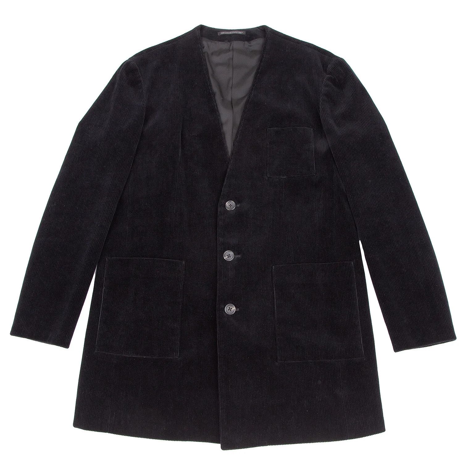 Yohji Yamamoto Yohji Yamamoto Cotton Corduroy Jacket Black M Size US M / EU 48-50 / 2 - 1 Thumbnail