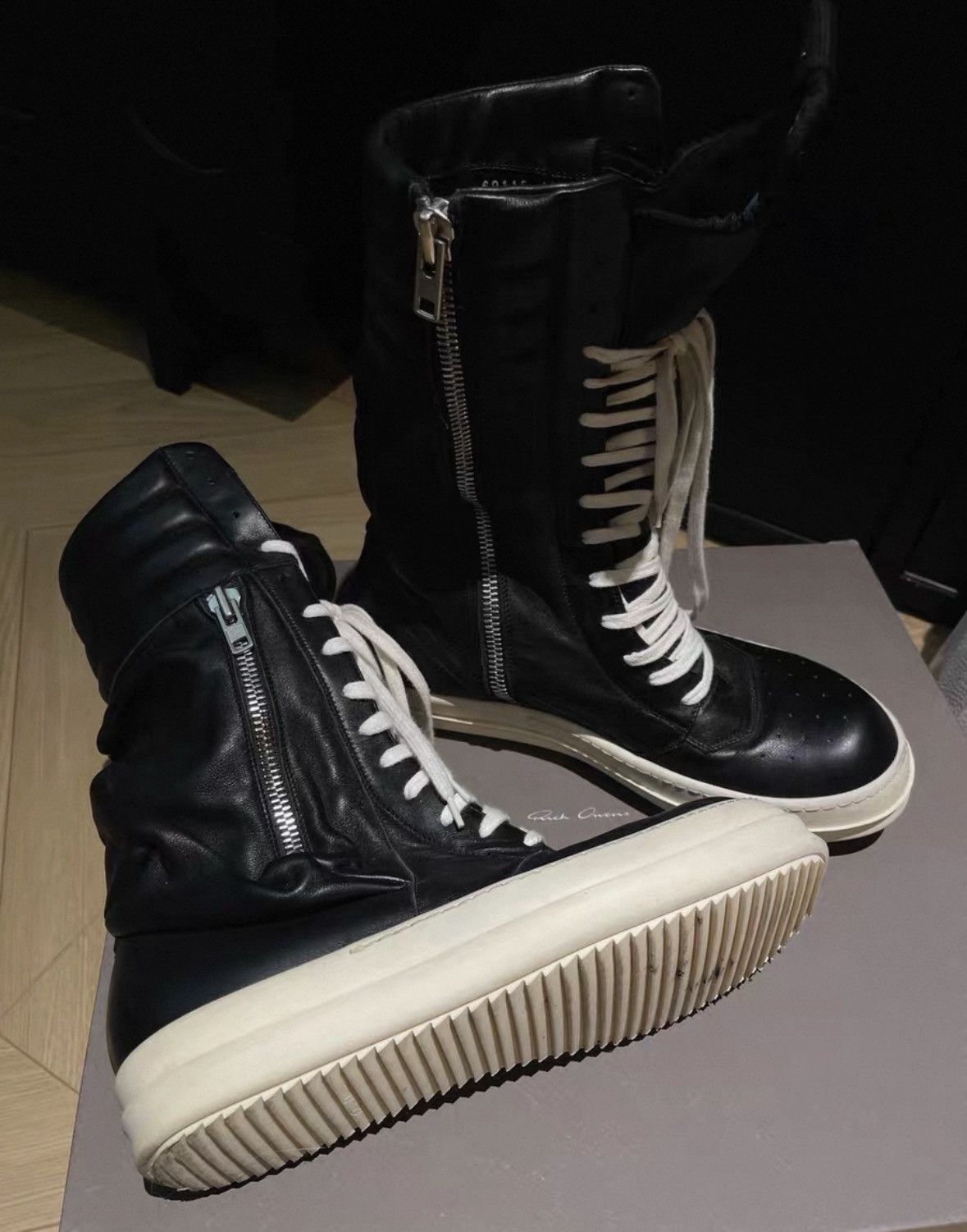 Rick Owens rick owens Classic side pocket high top cargo shoes 2504-Ne Size US 8 / EU 41 - 4 Thumbnail