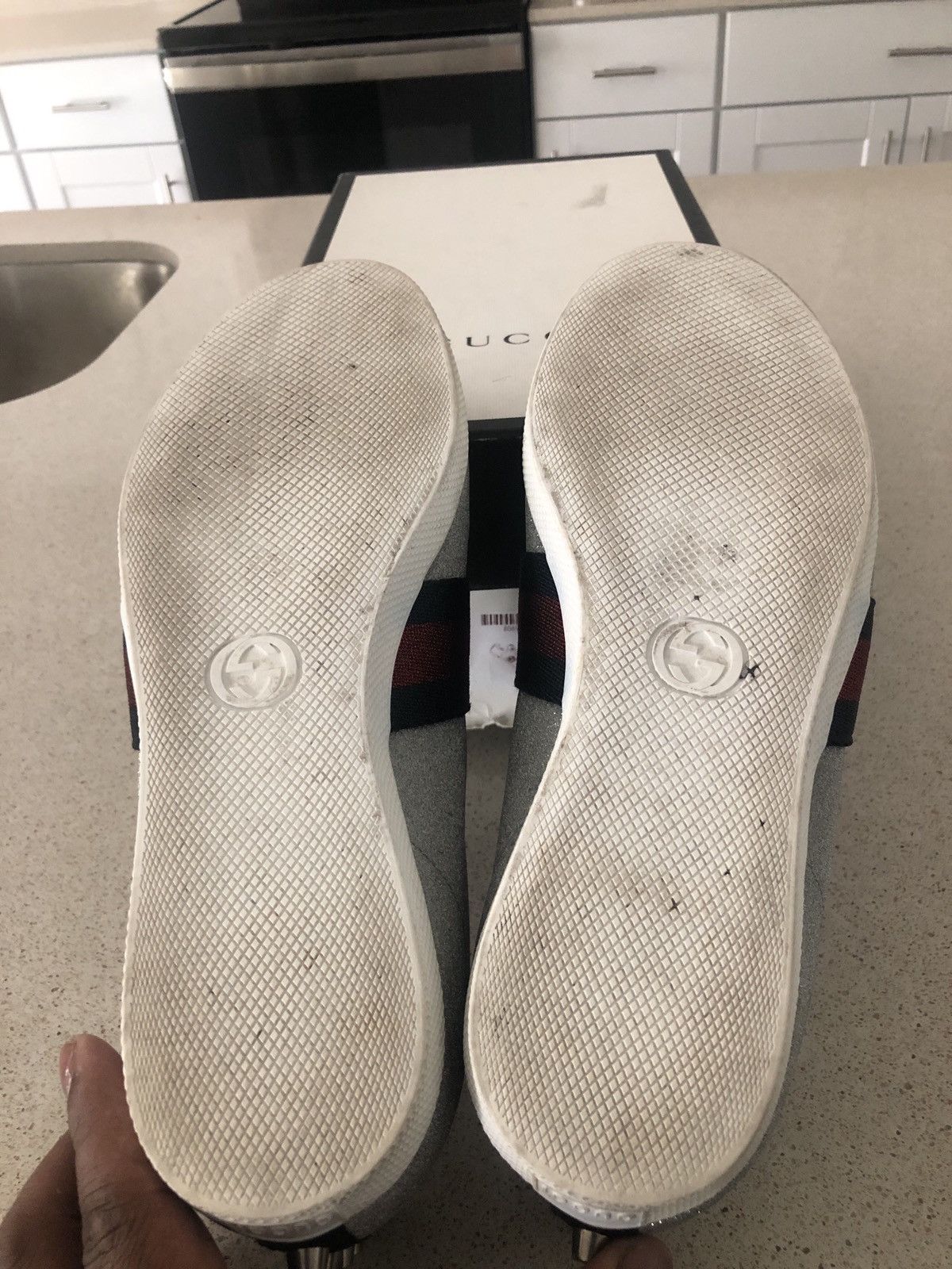 image of Gucci T.sparklen /n.lur/n.gr Shoes in Silver, Men's (Size 10)