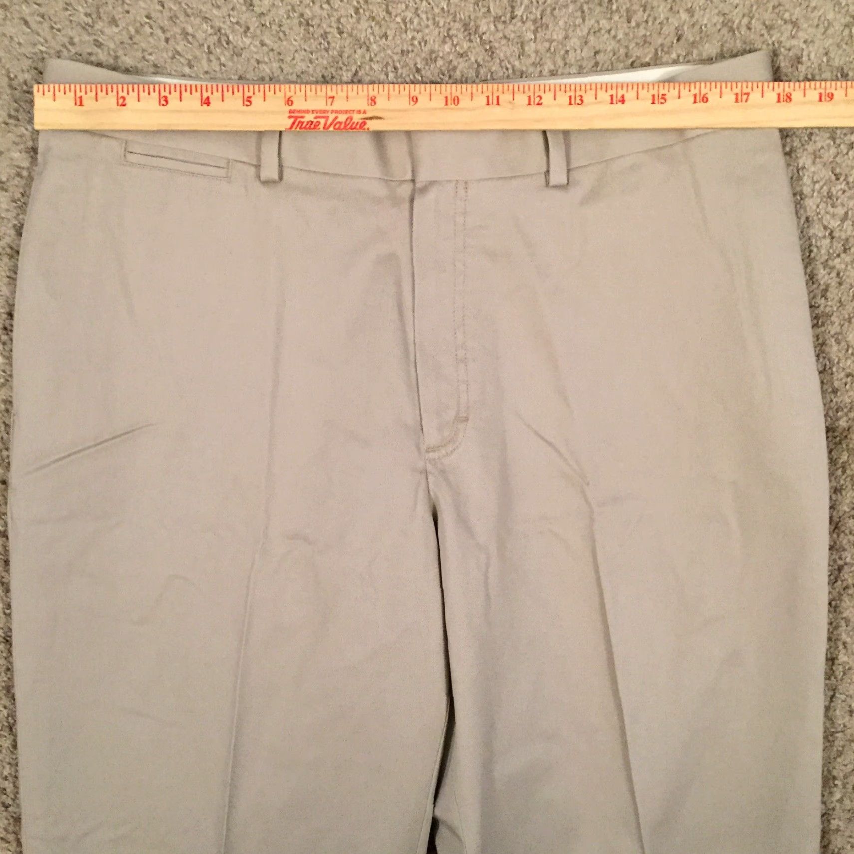 Vintage LL Bean Pants Men's Size 36 Chino Beige Flat Front Dress Pants Regular Rise Inseam 34 Size US 36 / EU 52 - 2 Thumbnail