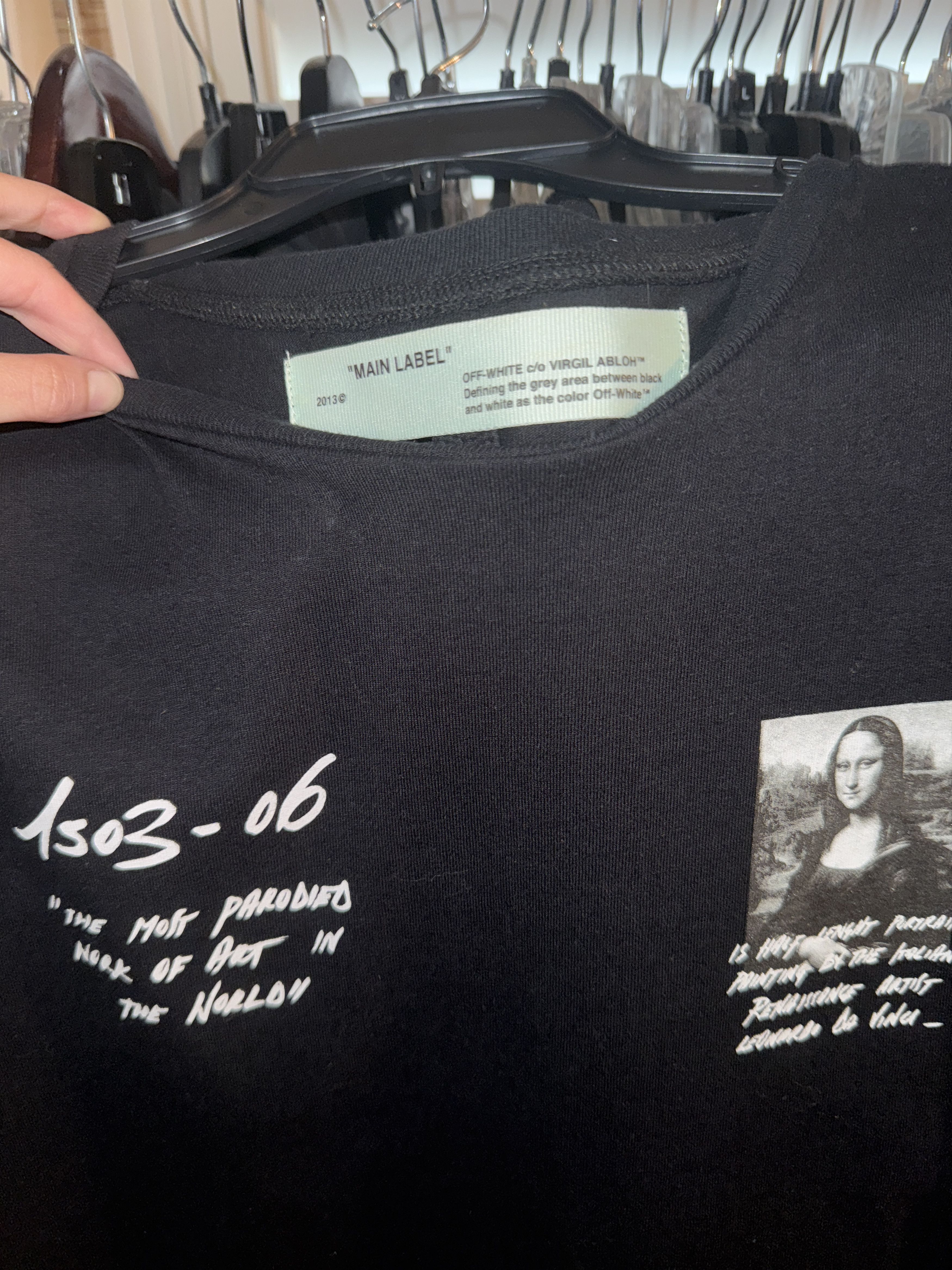 Off-White Off-White Slim Fit Monalisa Graphic Print T-Shirt Size US L / EU 52-54 / 3 - 3 Thumbnail