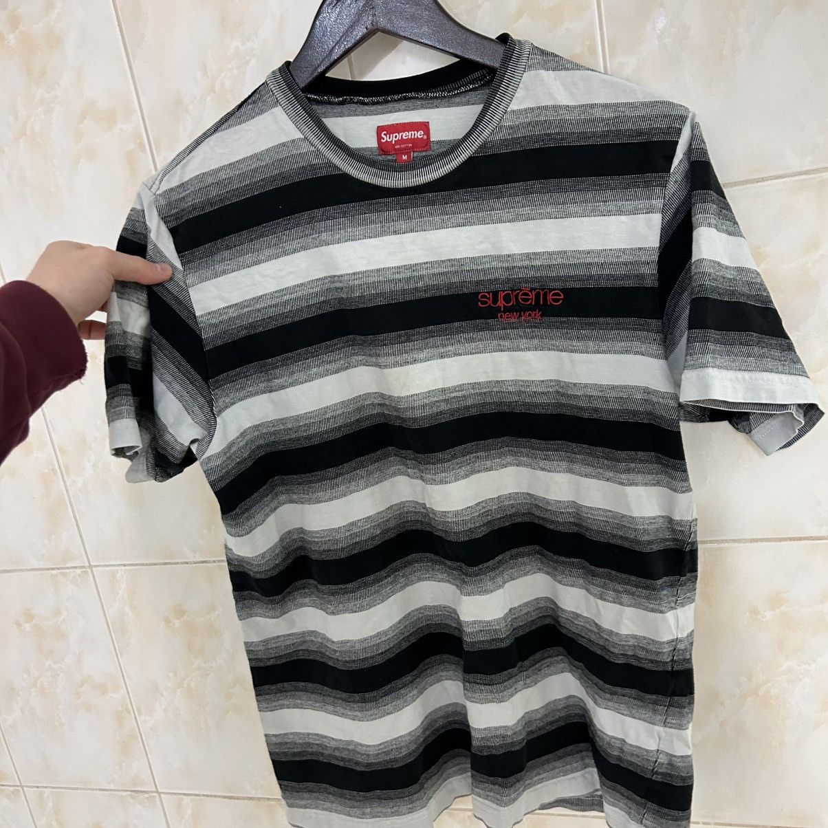 Supreme Supreme Striped T-Shirt Tumblr 2016 Thug Era Swag Size US M / EU 48-50 / 2 - 2 Thumbnail