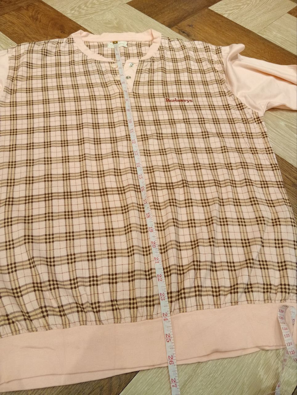 Burberry BURBERRYS JAPAN NOVA CHECK COTTON HENLEY NECK KNIT Size US L / EU 52-54 / 3 - 14 Thumbnail