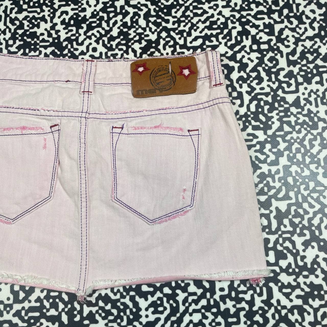 Japanese Brand Vintage Y2K MET Japanese Style Retro Sexy Pink Mini Skirt Size 26" / US 2 / IT 38 - 9 Thumbnail