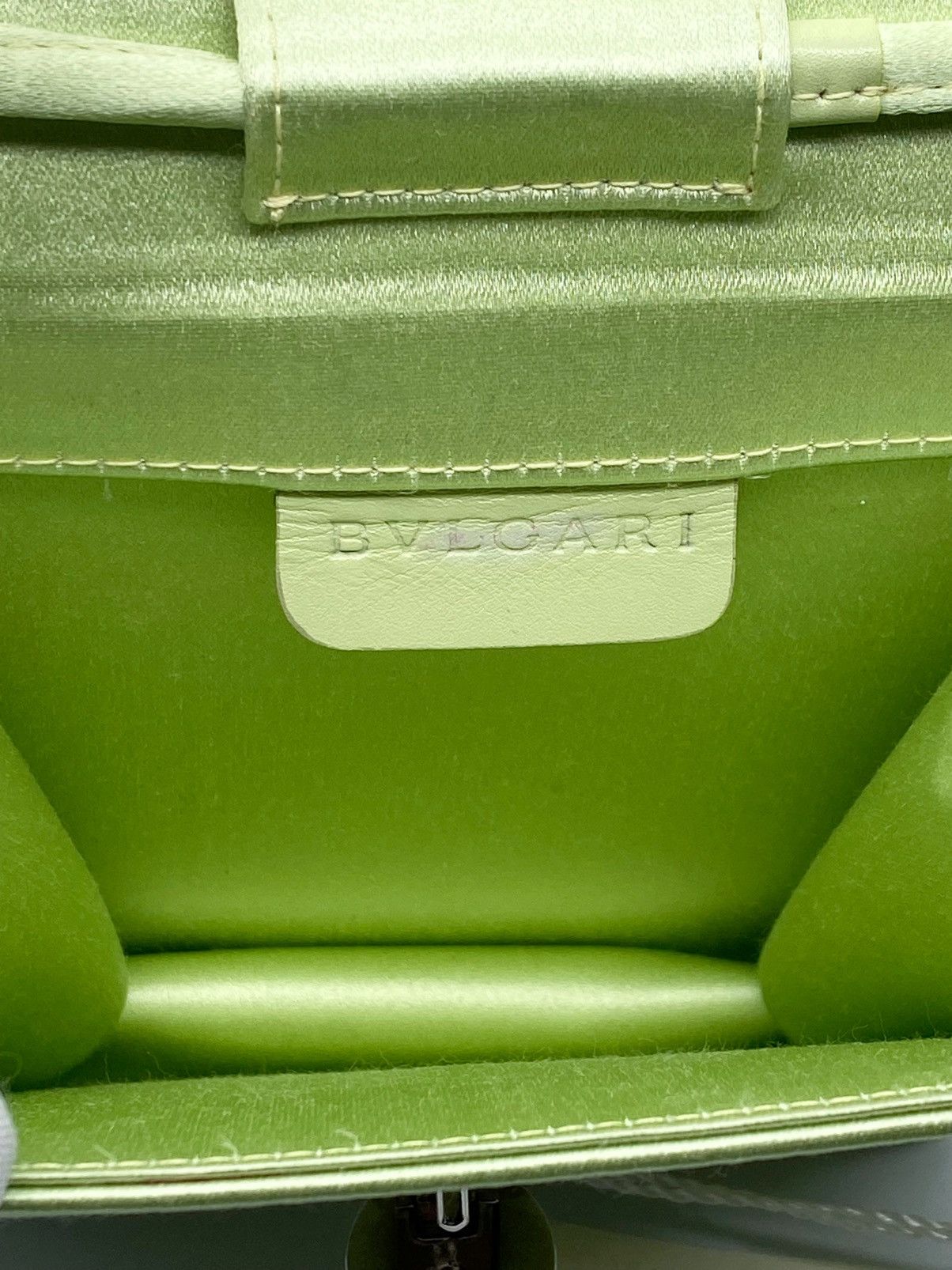 Bvlgari BVLGARI Light Green Satin Mini Shoulder Bag Size ONE SIZE - 9 Thumbnail
