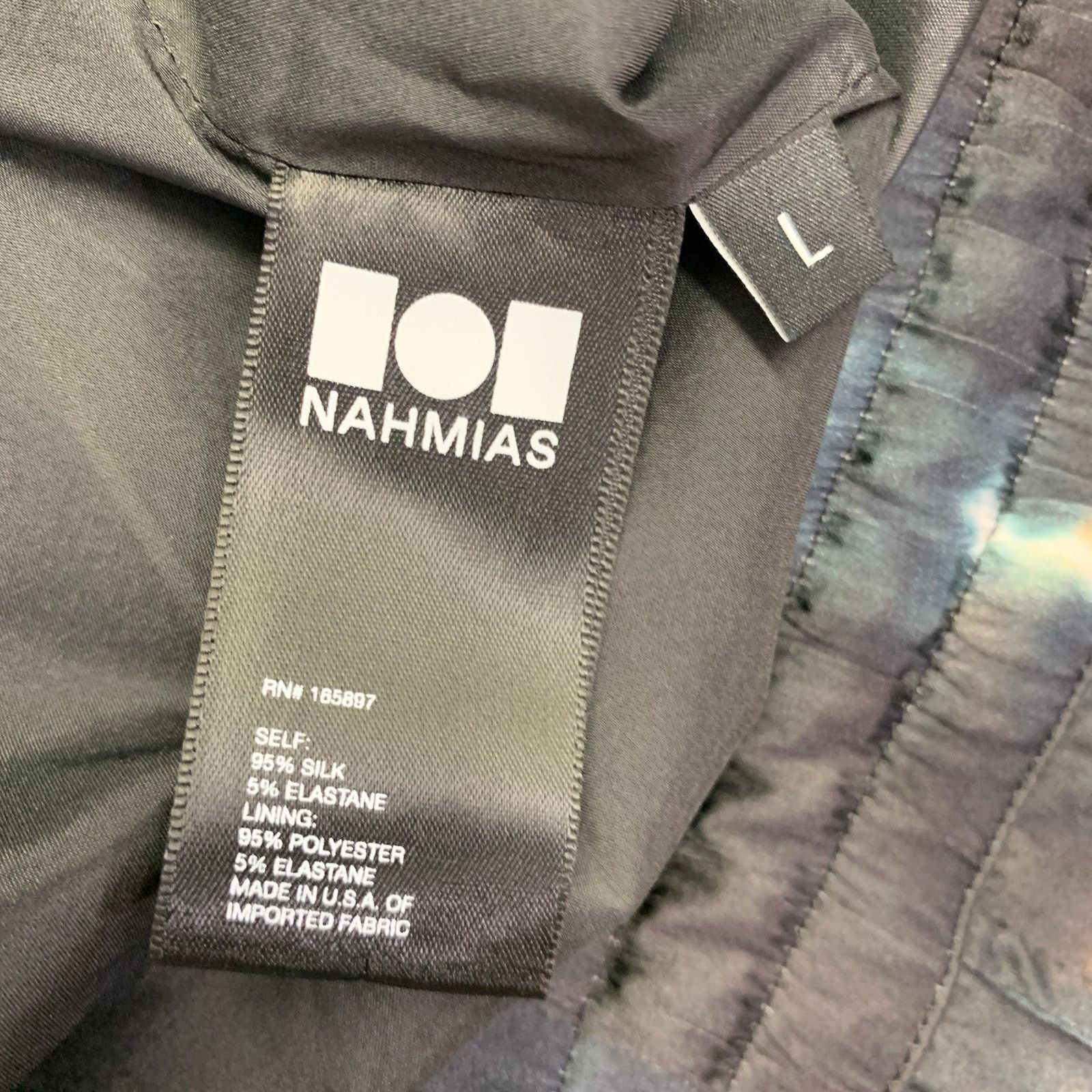 Nahmias NAHMIAS Size L Black White Logo Silk Blend Joggers Shorts Size US 34 / EU 50 - 4 Thumbnail