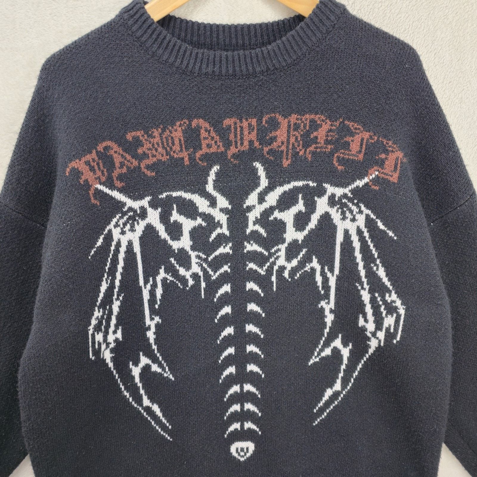 Other Vancarhell Knit Sweater L-XL Y2K Gothic Oversized Skeleton Size L / US 10 / IT 46 - 3 Thumbnail