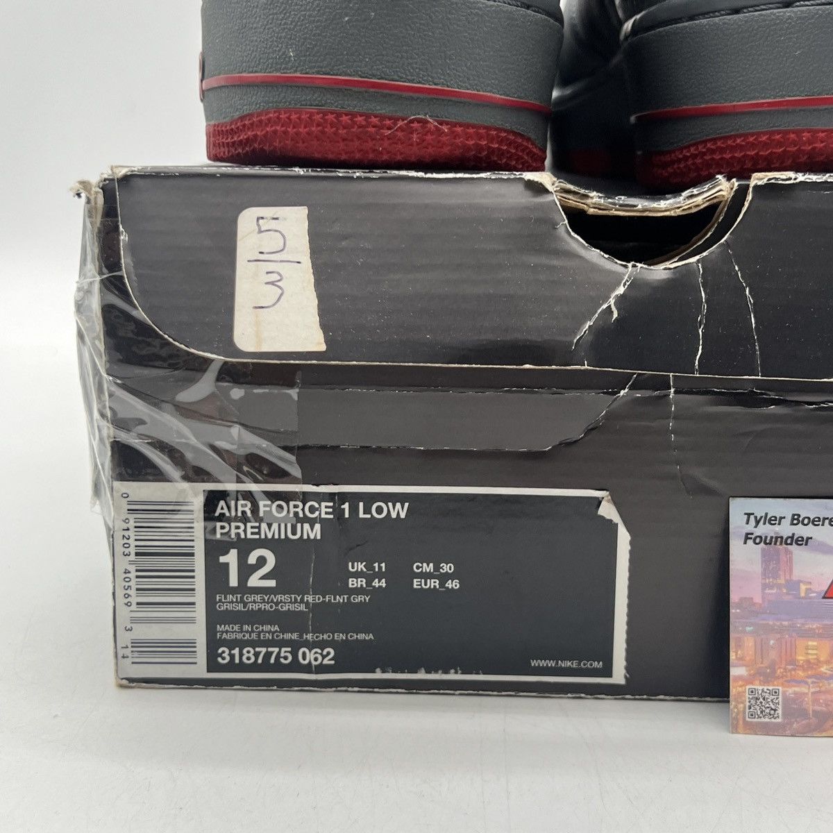 Nike Air Force 1 Flint varsity red Size US 12 / EU 45 - 6 Thumbnail
