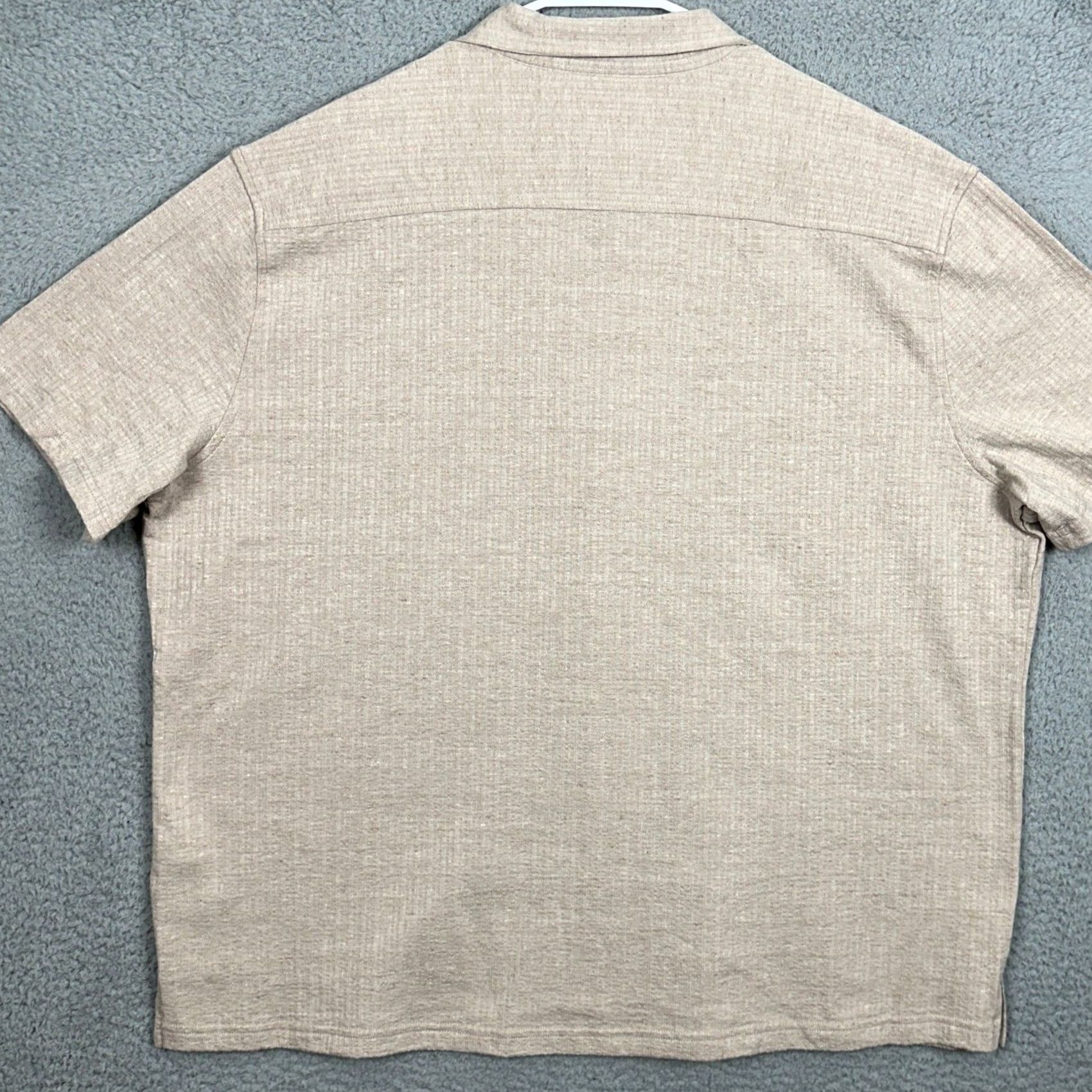 Vintage VINTAGE: No Goodfellow & Co Shirt Mens 2XL Tan Beige Vacay Short Sleeve Button-Up Textured Size US XXL / EU 58 / 5 - 4 Thumbnail