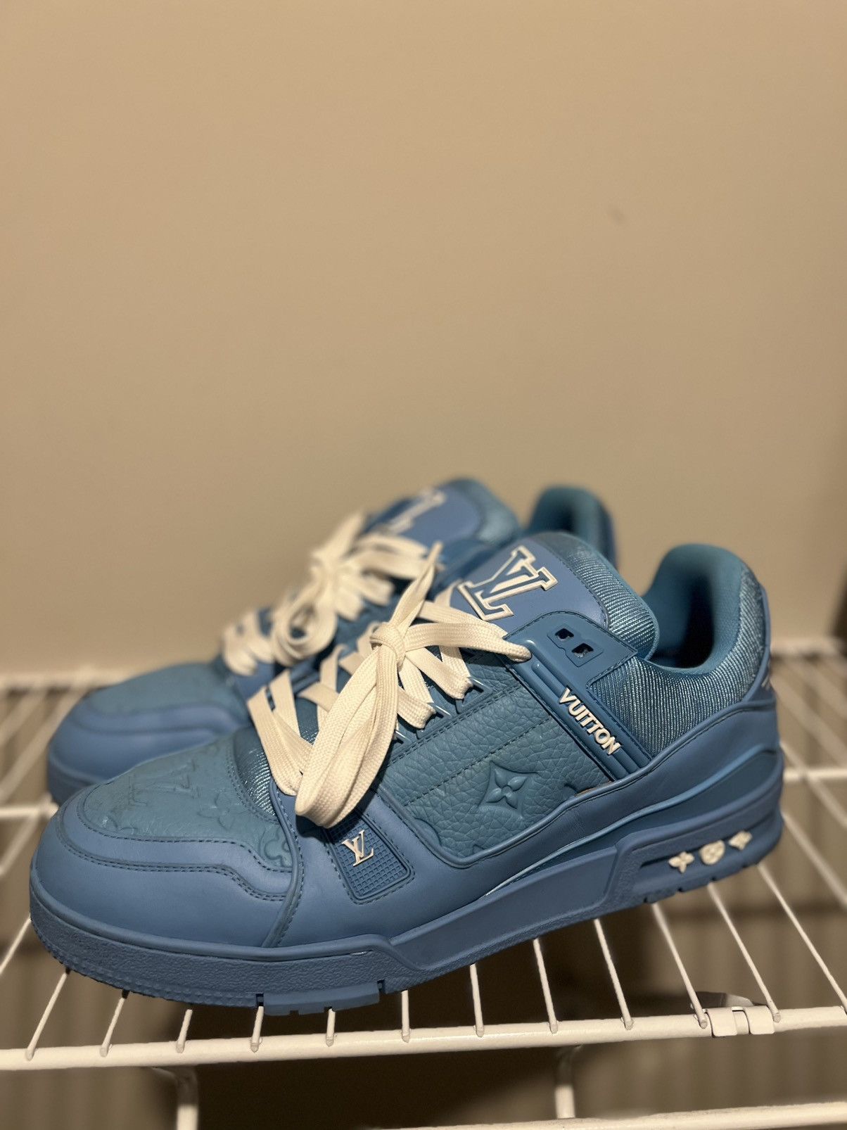 Louis Vuitton Louis Vuitton Trainer ‘SKY BLUE’ Size US 12 / EU 45 - 1 Thumbnail