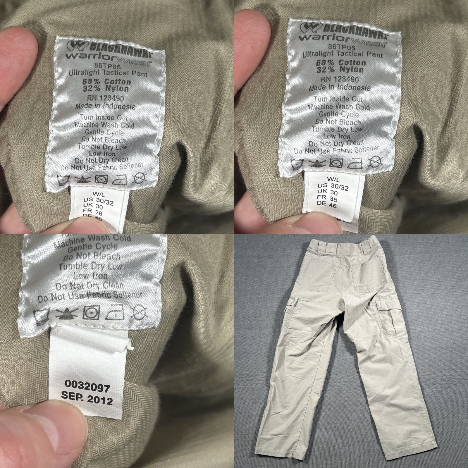 Vintage BLACKHAWK! Trousers Mens Cargo Straight Leg Beige 30x32 Utility Pockets Casual Size US 30 / EU 46 - 9 Thumbnail