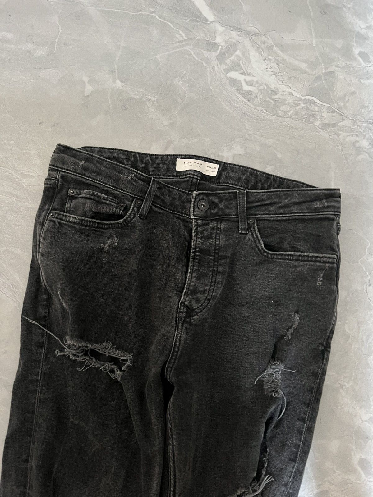 Vintage Crazy Dark Underground Faded Jean / Undercover Style Swag Size US 33 - 3 Thumbnail