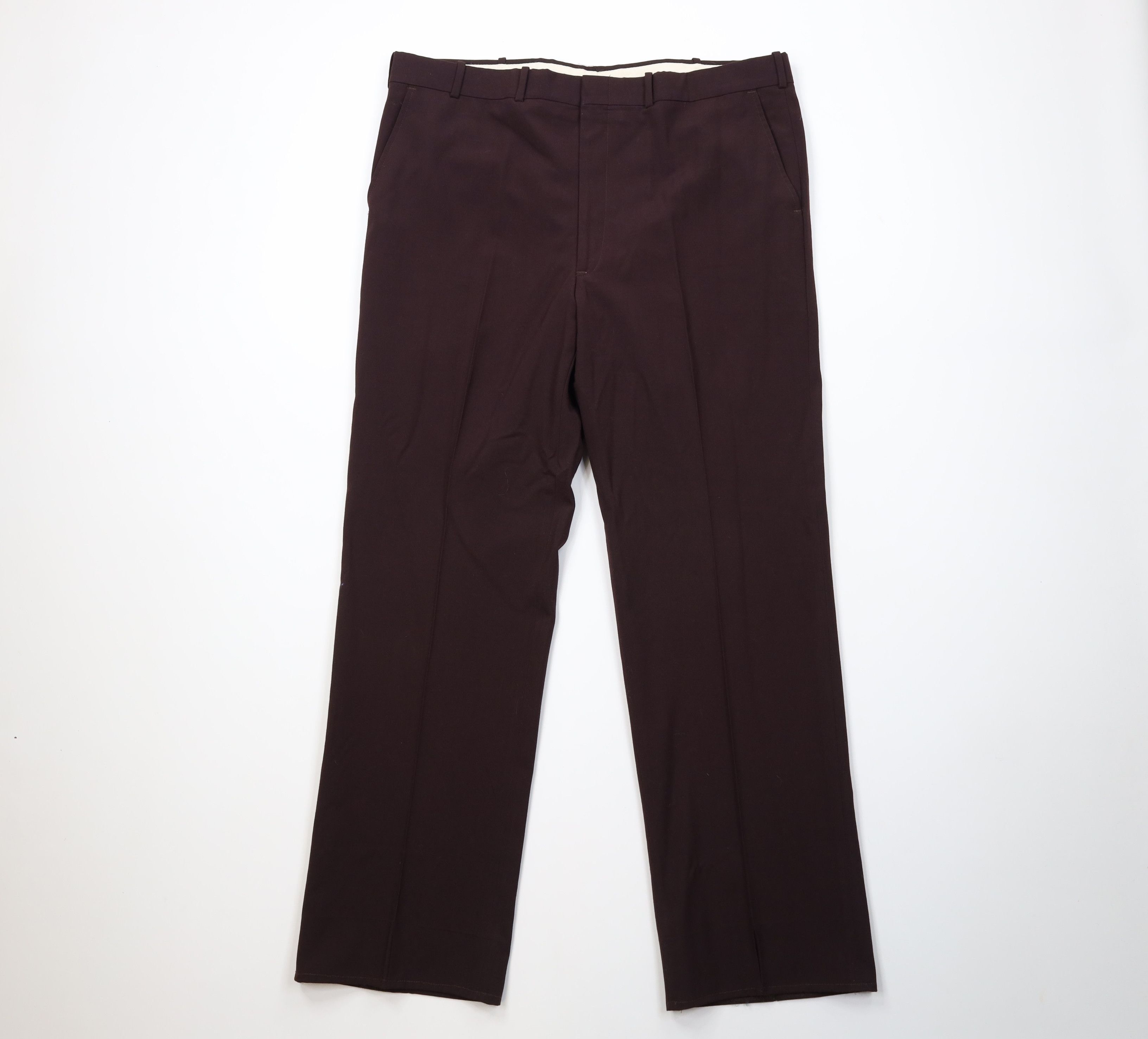 Vintage Vintage 70s Streetwear Gabardine Wide Leg Chino Pants Purple Size US 40 / EU 56 - 1 Thumbnail