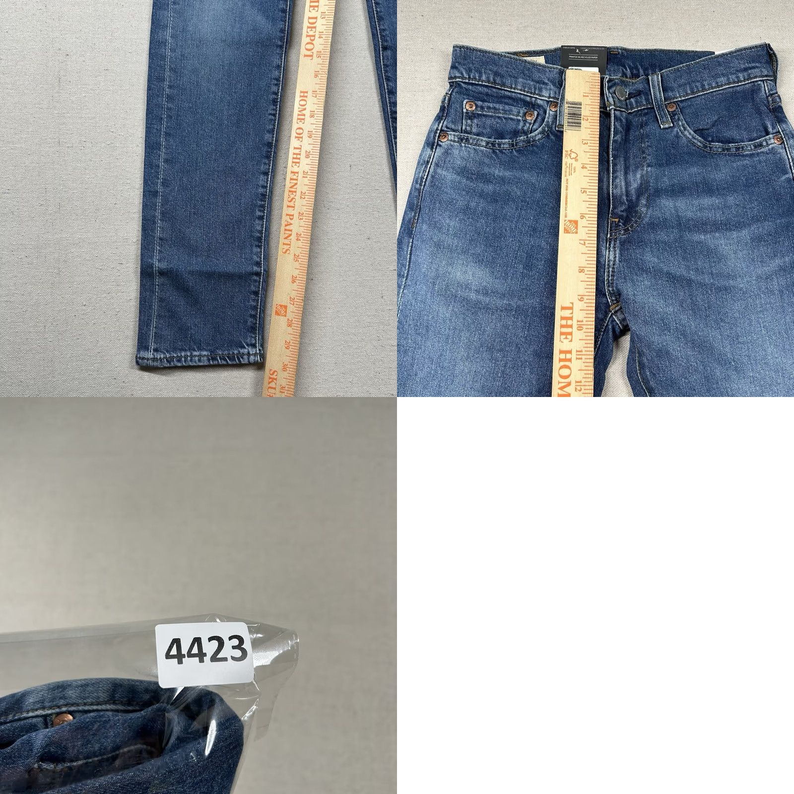 Levi's Levi's 510 Skinny Jeans Mens 28x32 Denim Blue Mid Wash Classic 510 Levi's Jeans Regular Mens Blue Denim Cotton Blend Size US 28 / EU 44 - 9 Thumbnail