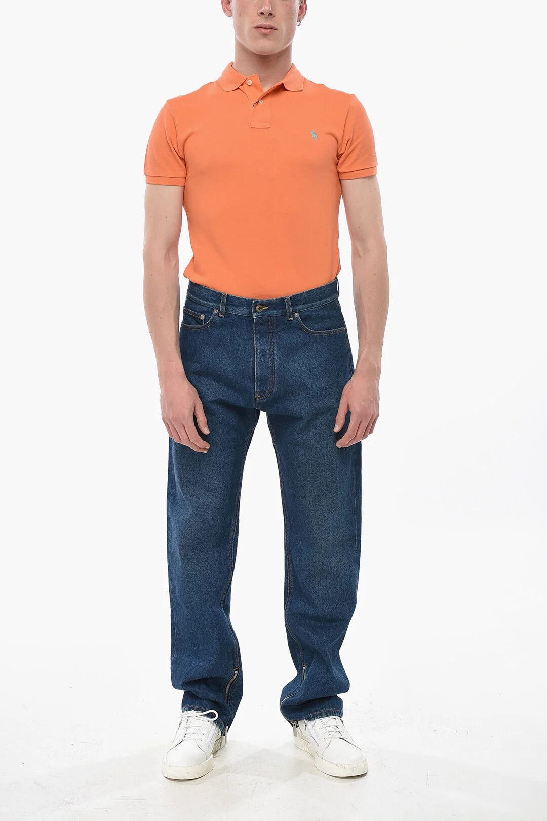 Off-White og1mm0526 Cotton Dark Wash Jeans in Blue Size US 29 - 4 Thumbnail