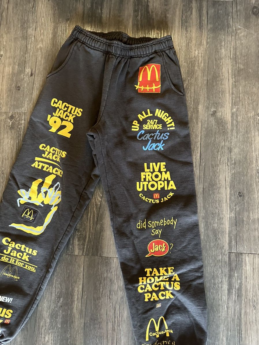 Travis Scott Cactus Jack by Travis Scott x McDonald’s Sticker Sweatpants Size 26" / US 2 / IT 38 - 3 Thumbnail