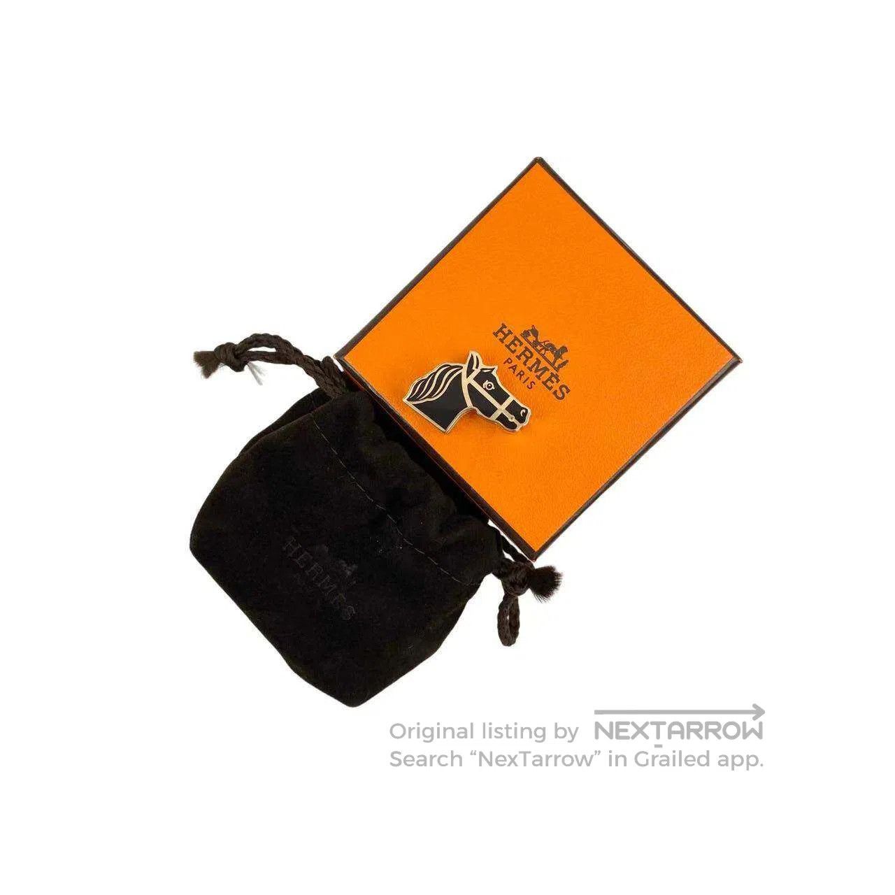 Hermes Hermes Twill horse head pattern twilly silk scarf buckle| Size ONE SIZE - 5 Thumbnail