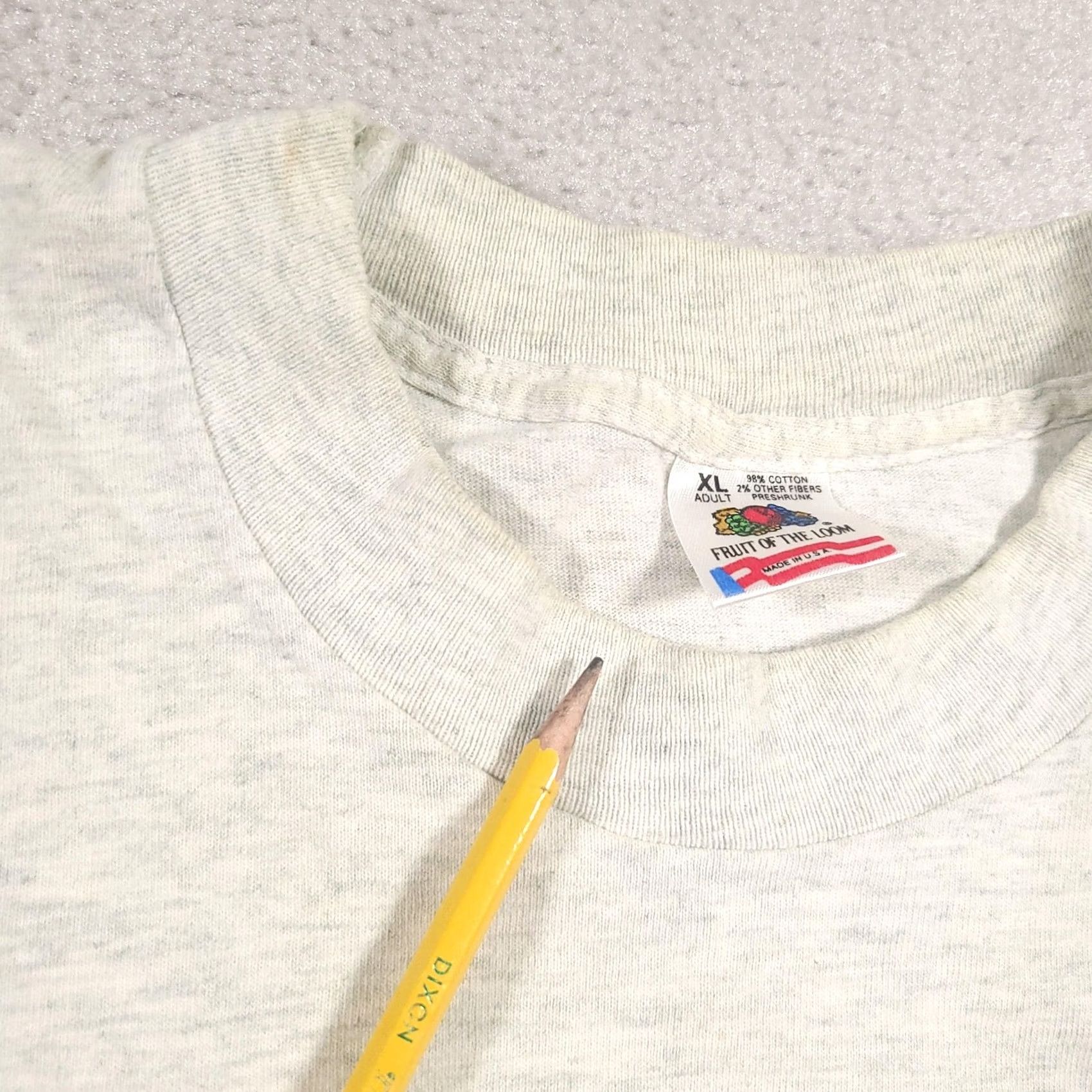 Fruit Of The Loom VINTAGE Boat Naked Shirt Mens XL Gray Funny Slogan Graphic Tee USA 90s Size US XL / EU 56 / 4 - 6 Thumbnail