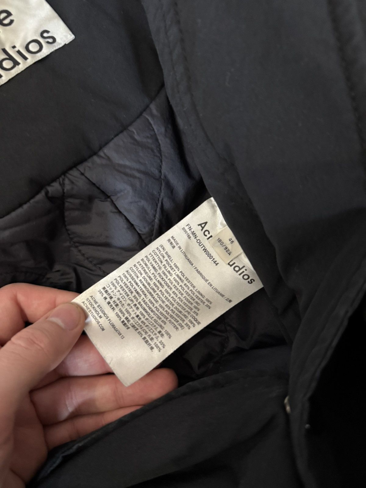 Acne Studios Acne Studios Ozzy Padded Fishtail Parka Jacket 46 Black Size US M / EU 48-50 / 2 - 16 Thumbnail
