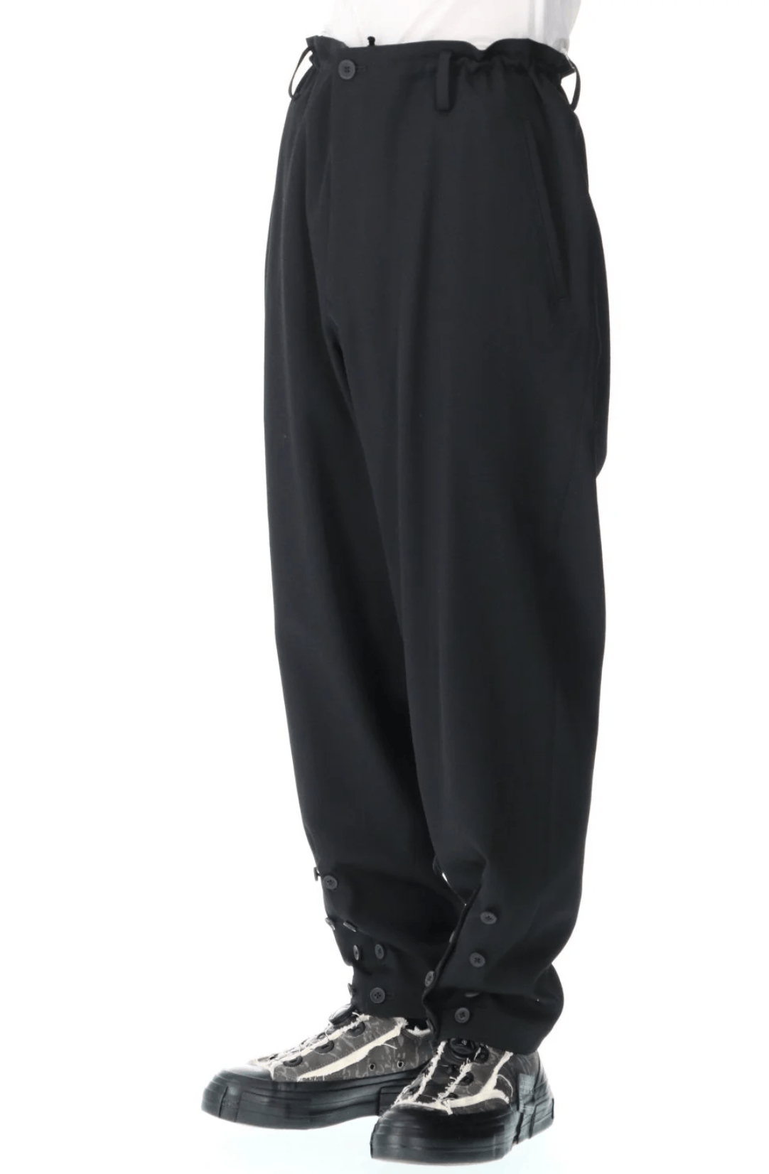 Yohji Yamamoto Yohji Yamamoto Pour Homme - W/GABARDINE Hem Buttons Pants |  Grailed