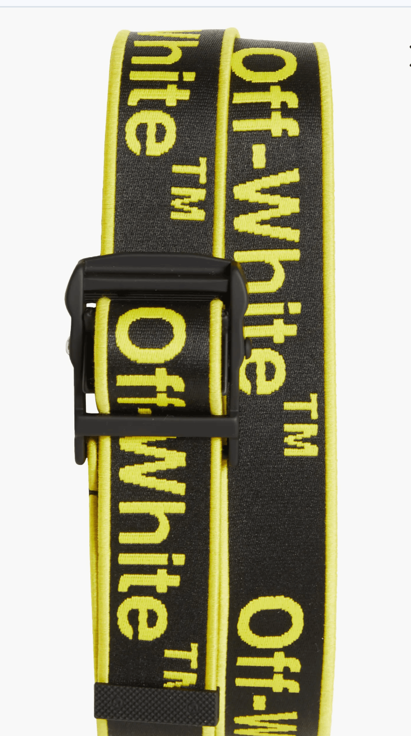 Off-White Off-White Industrial Jacquard Logo Belt Black/Gold 110 US 44 Size 44 - 1 Thumbnail