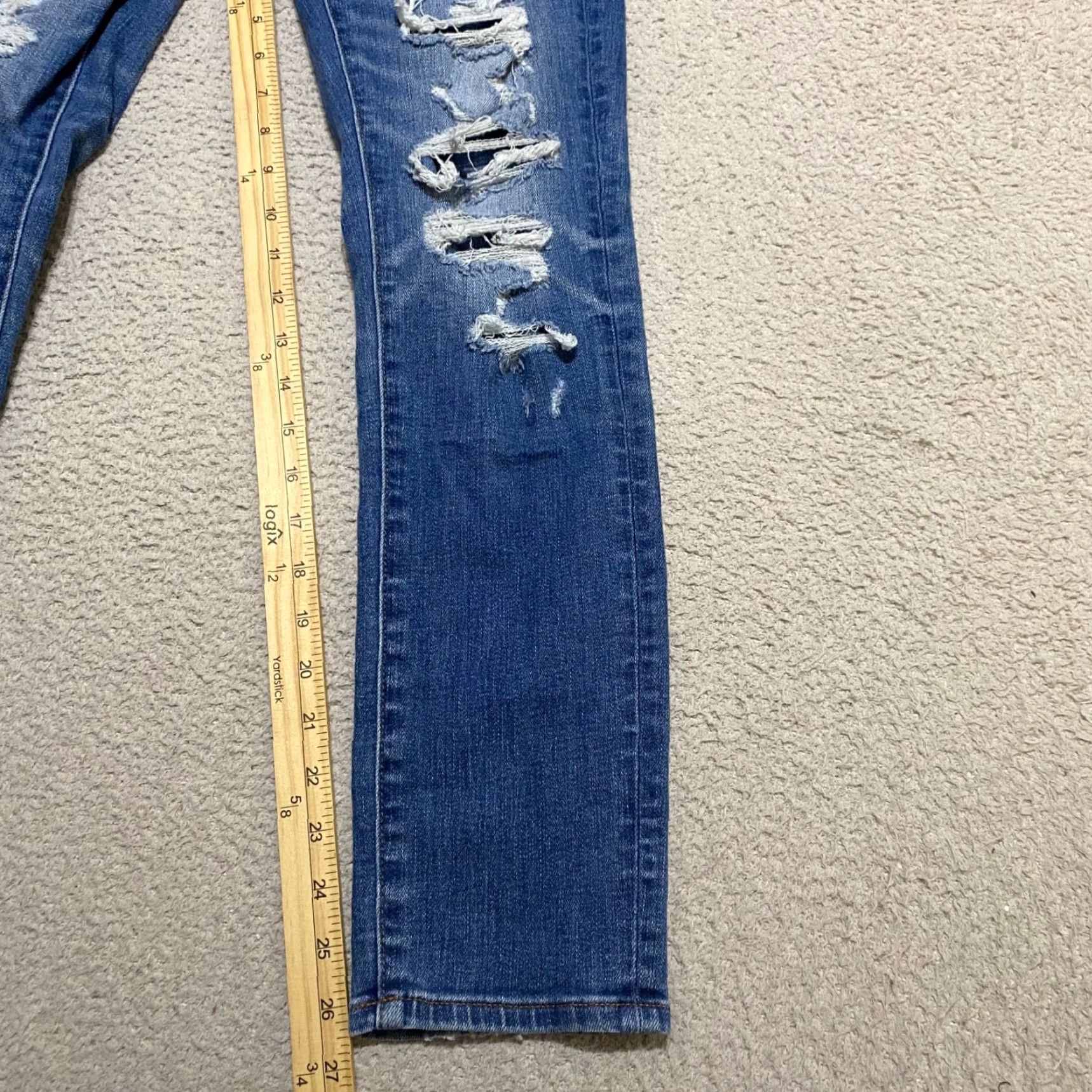 American Eagle Outfitters American Eagle Outfitters Jeans 28x28 Blue Denim Skinny Mens Regular 5-Pocket Distressed Medium Wash Size US 28 / EU 44 - 6 Thumbnail