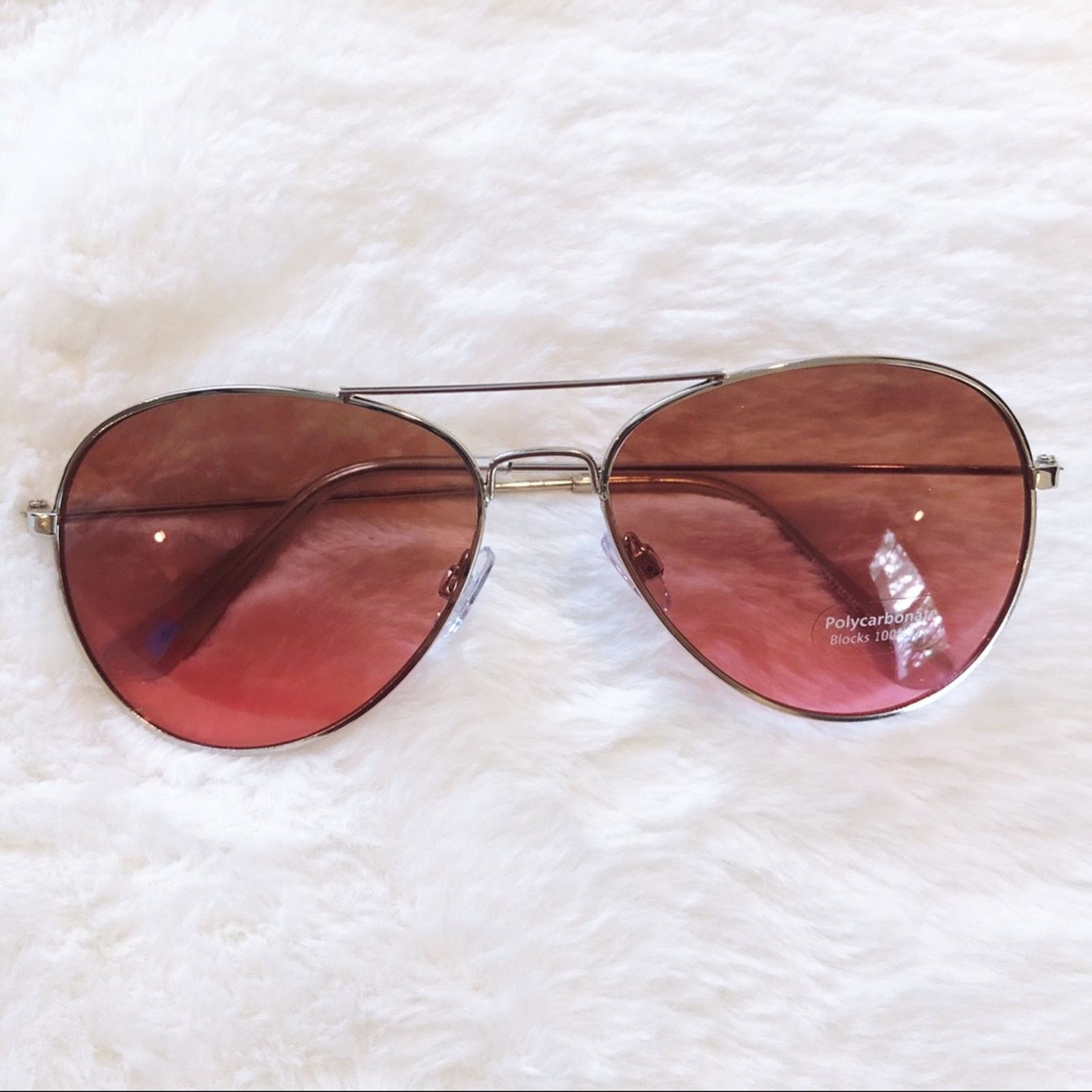 Other Rosalia Dark Pink Full Rim Aviator Sunglasses Size ONE SIZE - 1 Thumbnail