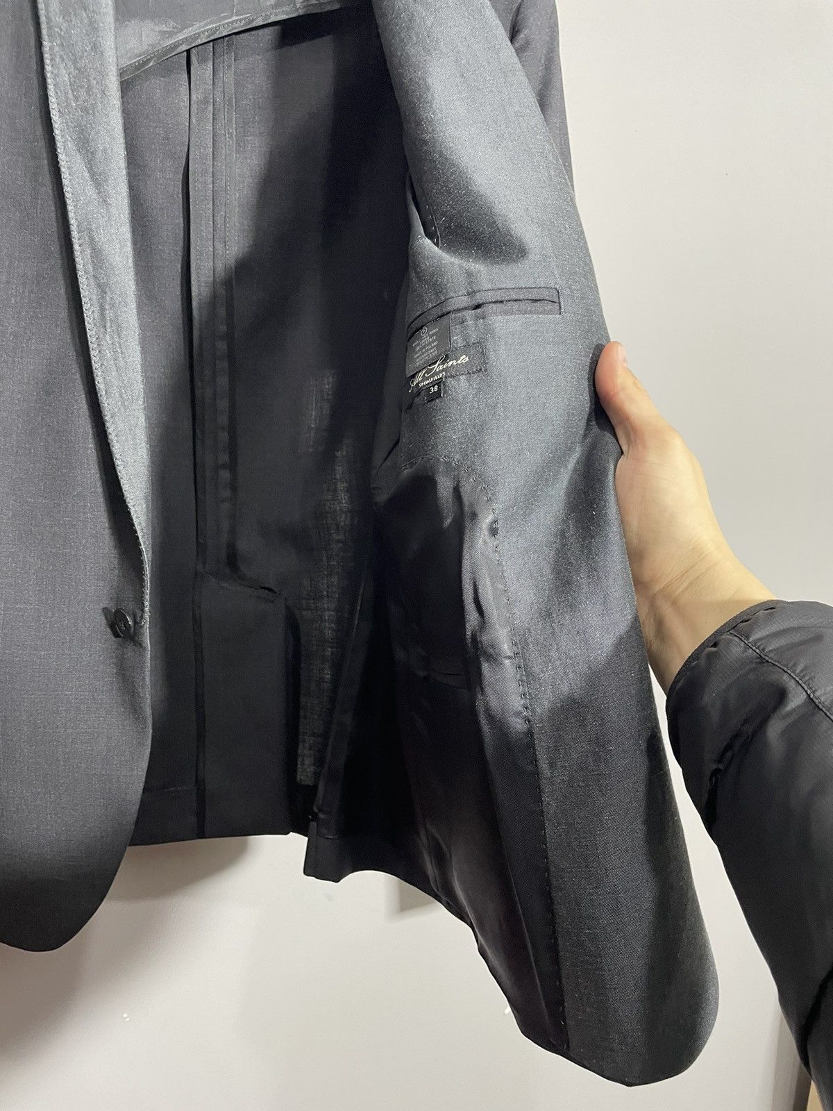 Allsaints All Saints Spitalfields dark graphite blazer size 38 Size XS / US 0-2 / IT 36-38 - 9 Thumbnail