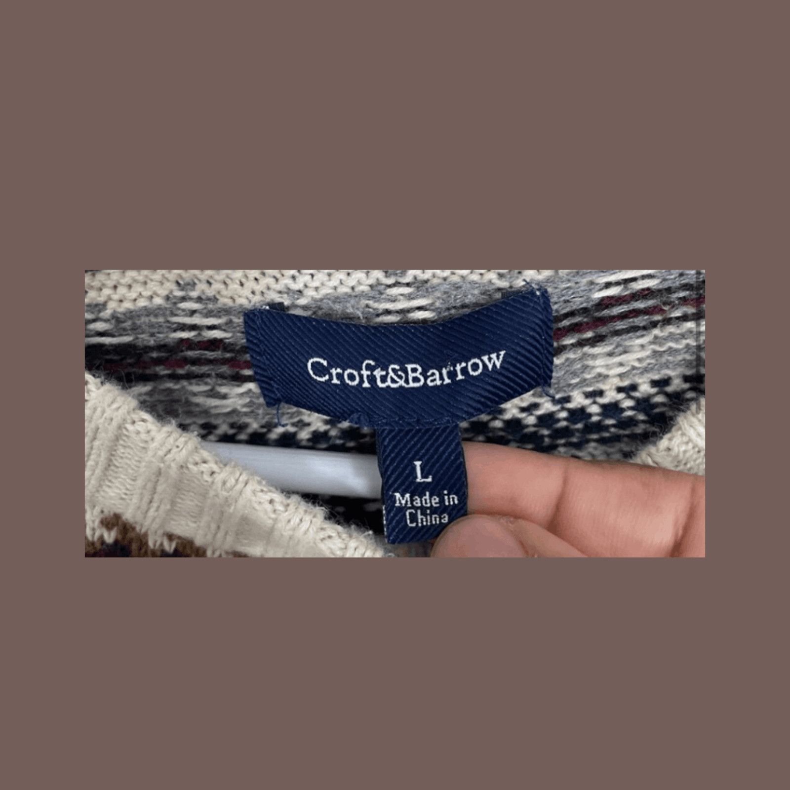 Croft & Barrow VTG Fair Isle Sweater Croft & Barrow Cream Grandpacore Size US L / EU 52-54 / 3 - 5 Thumbnail