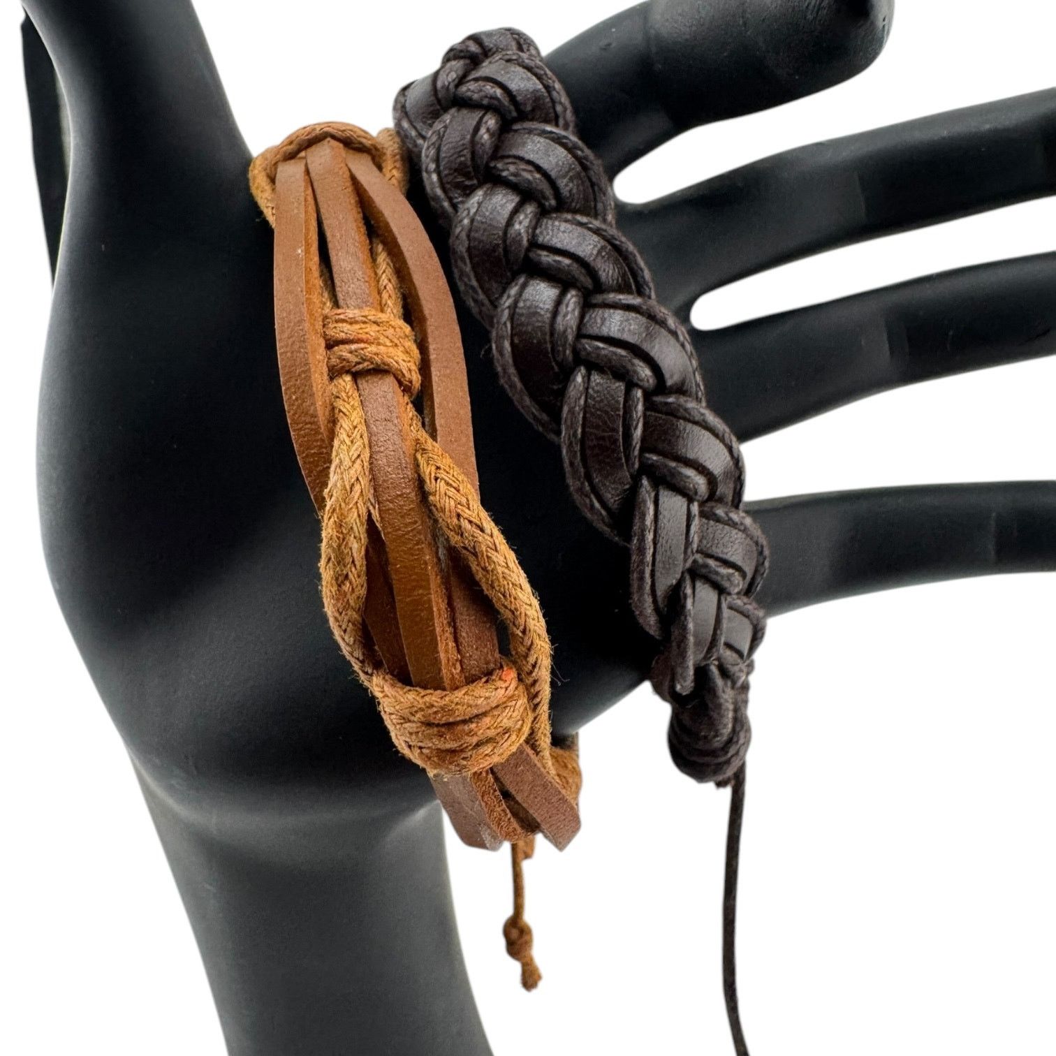 Other Rebel's Braid Duo: Black & Brown Cuffs for Unfiltered Souls Size ONE SIZE - 1 Thumbnail