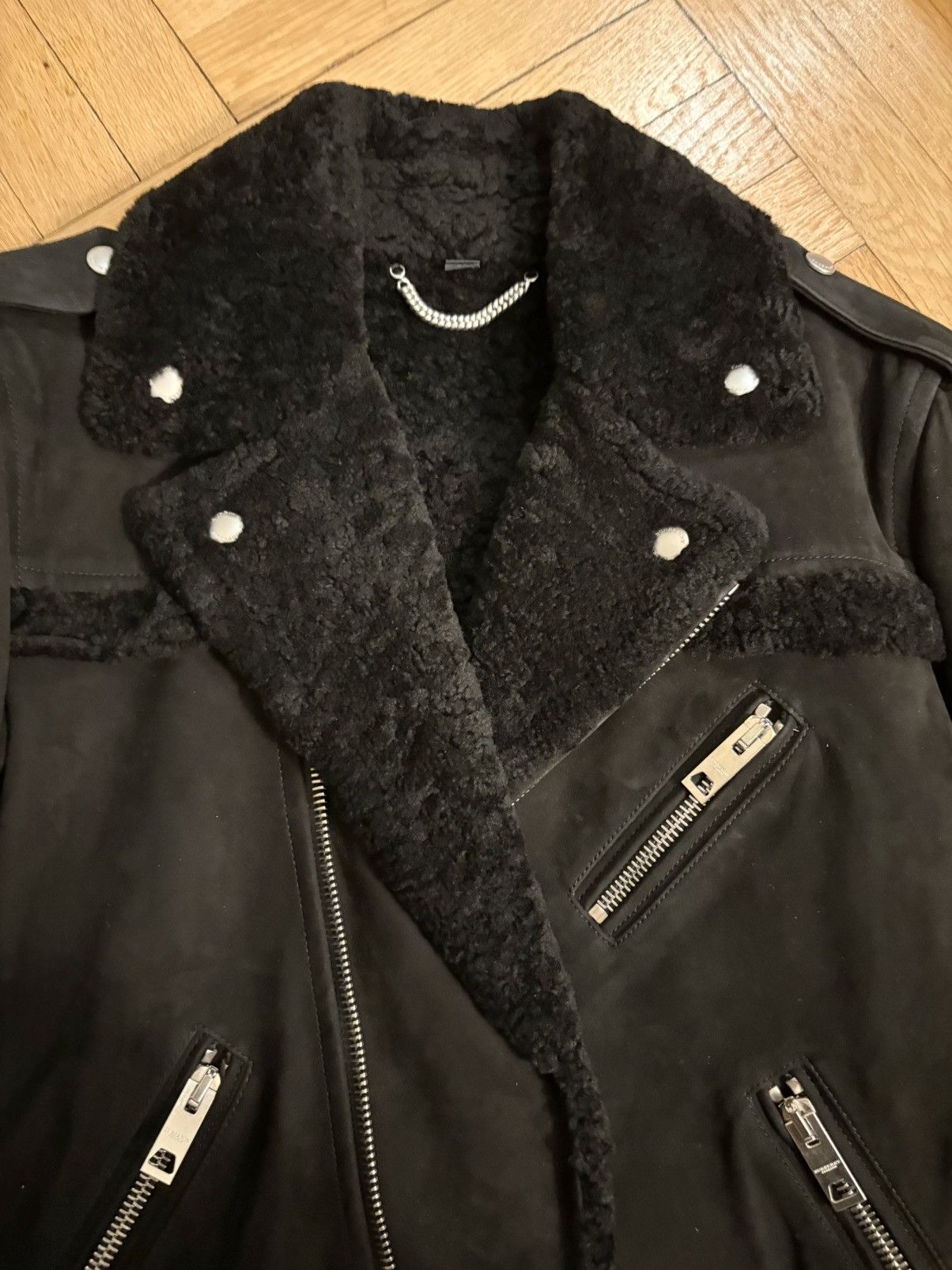 Burberry Prorsum Burberry Prorsum Shearling Biker Size US M / EU 48-50 / 2 - 4 Thumbnail